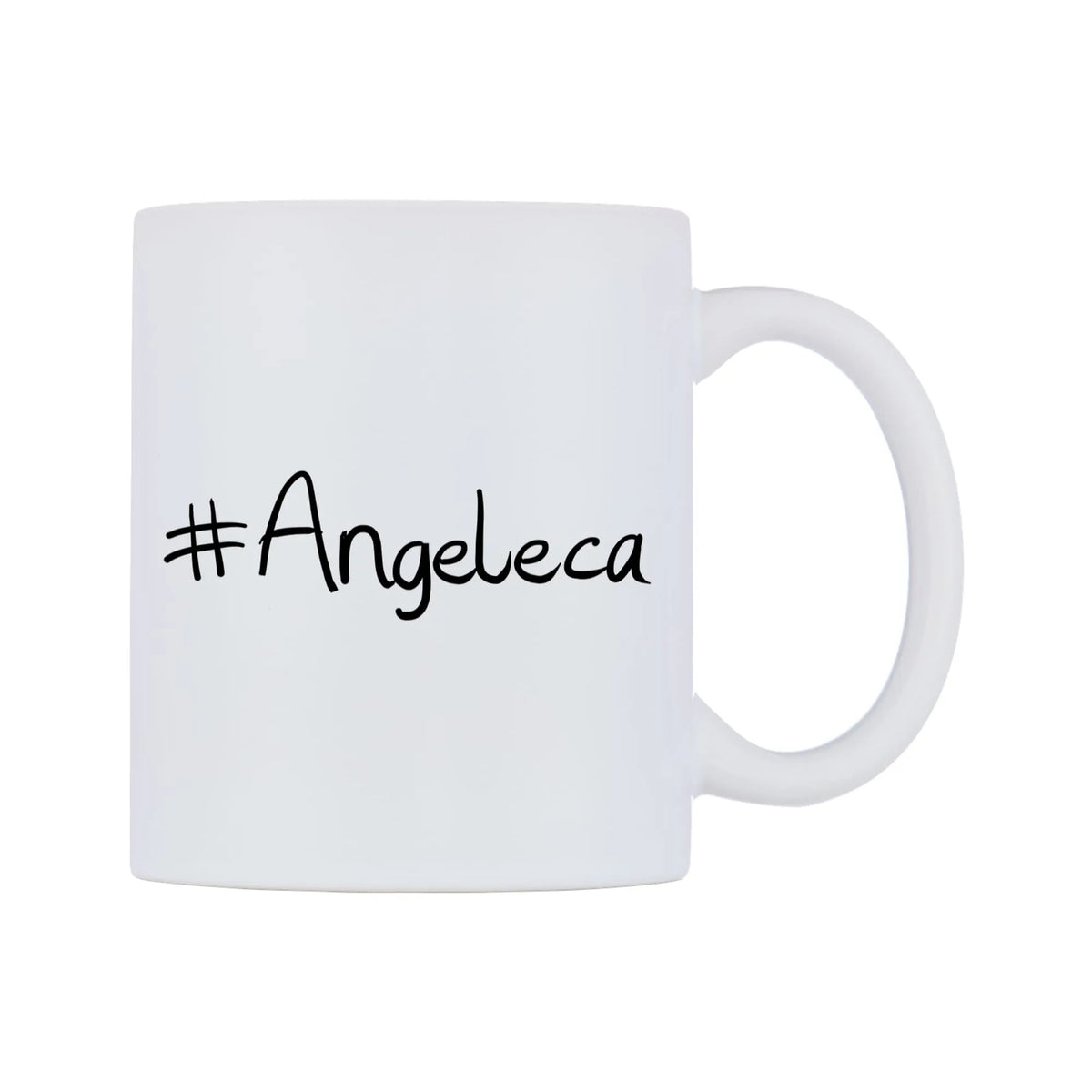 Angeleca Mug — mug, left side, on a white background