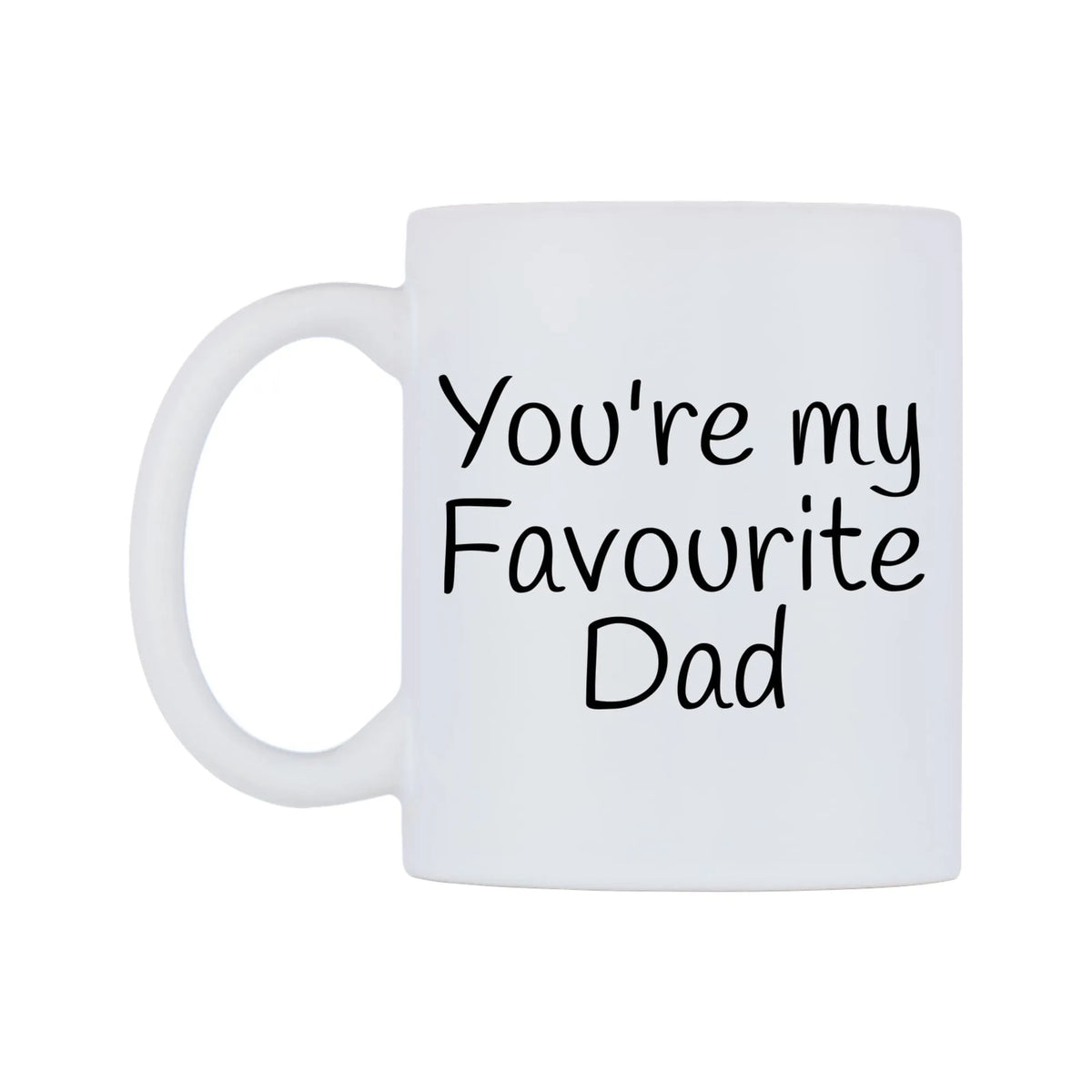 You're My Favourite Dad Mug — mug, right side, on a white background