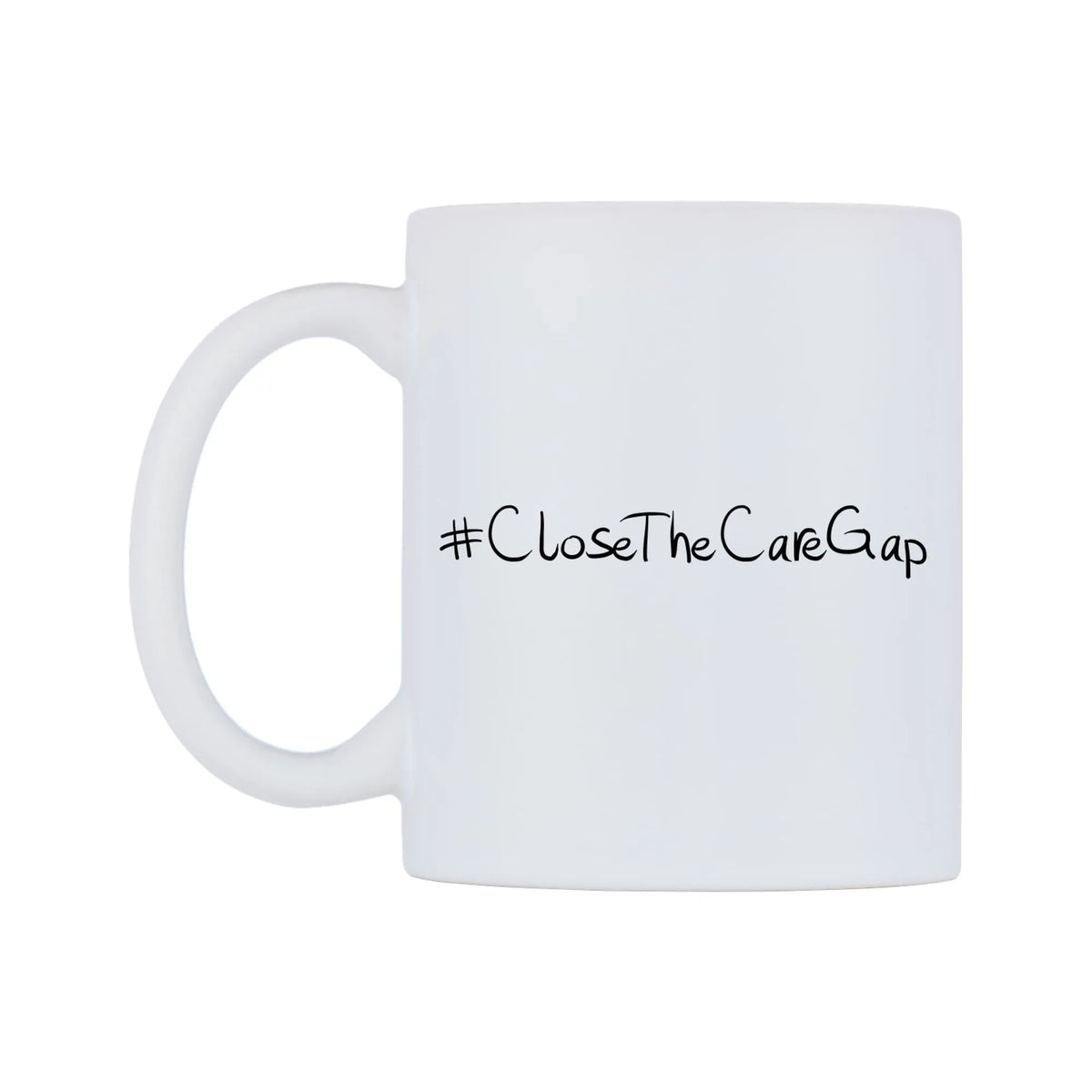 CloseTheCareGap Mug — mug, right side, on a white background