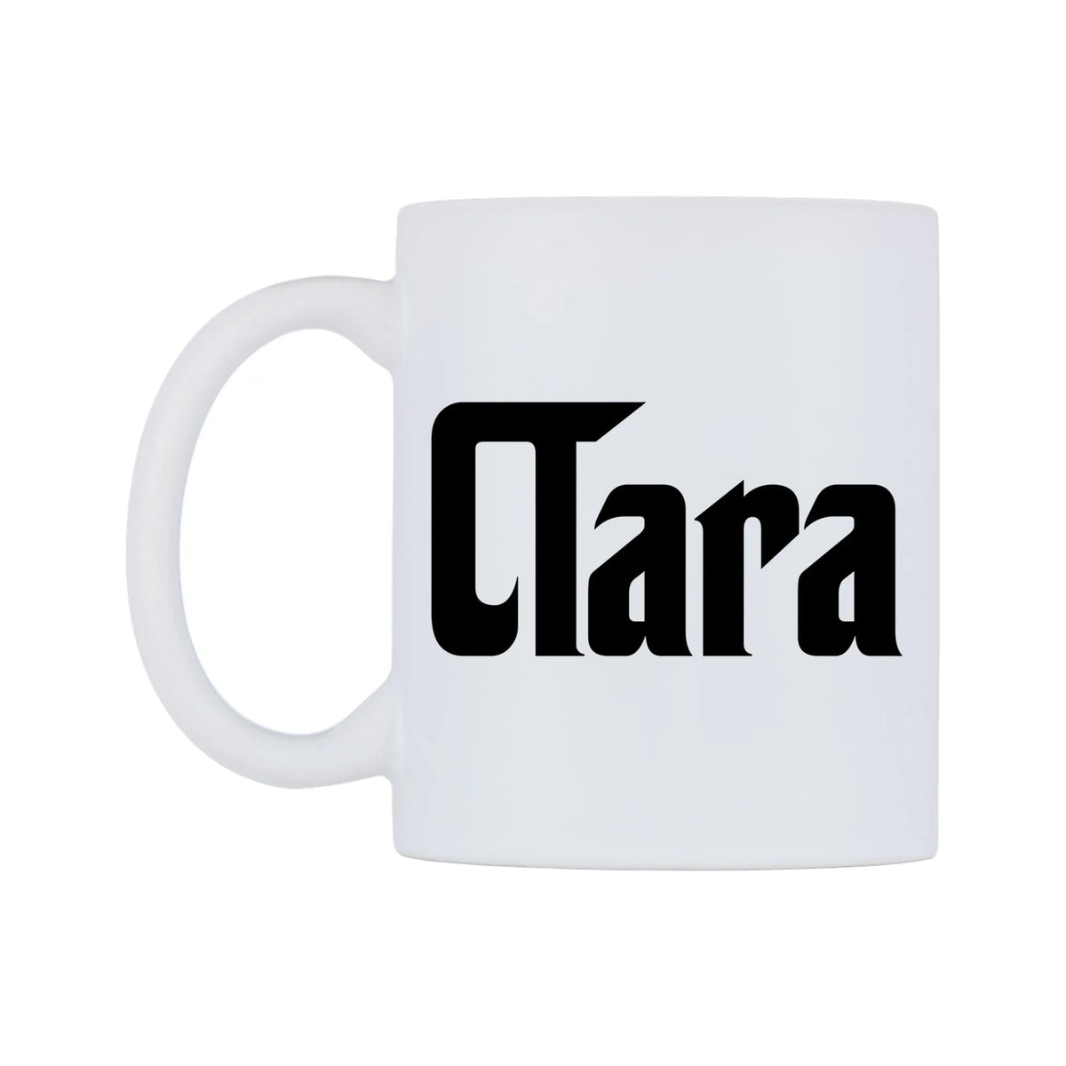 Clara - Godfather Themed Mug — white 11oz gloss mug, right side, on a white background