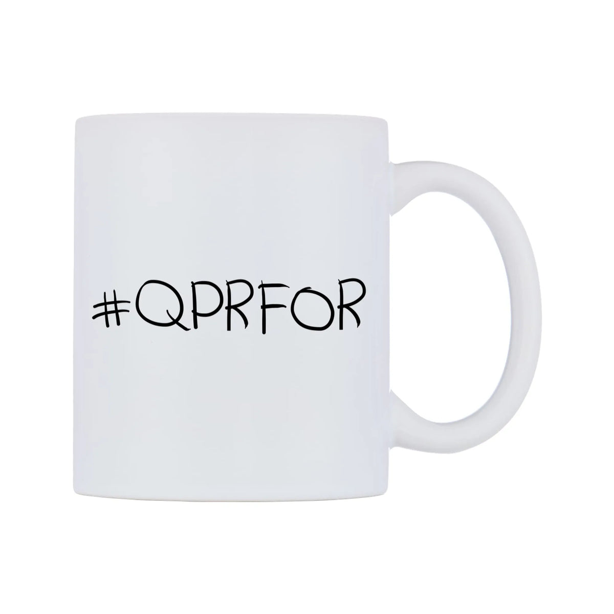QPRFOR Mug — mug, left side, on a white background