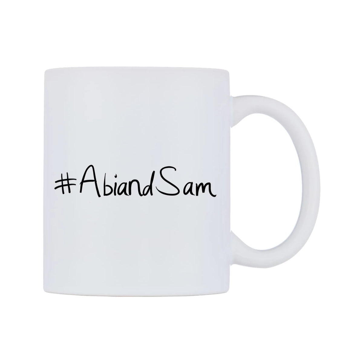 AbiandSam Mug — mug, left side, on a white background