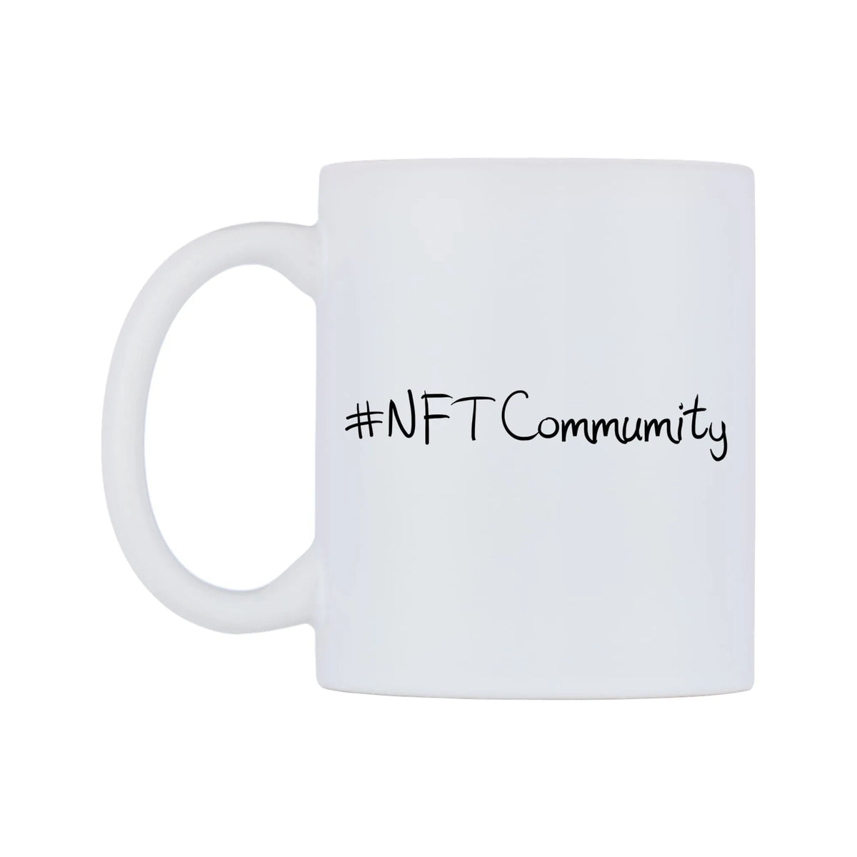 NFTCommumity Mug — mug, right side, on a white background
