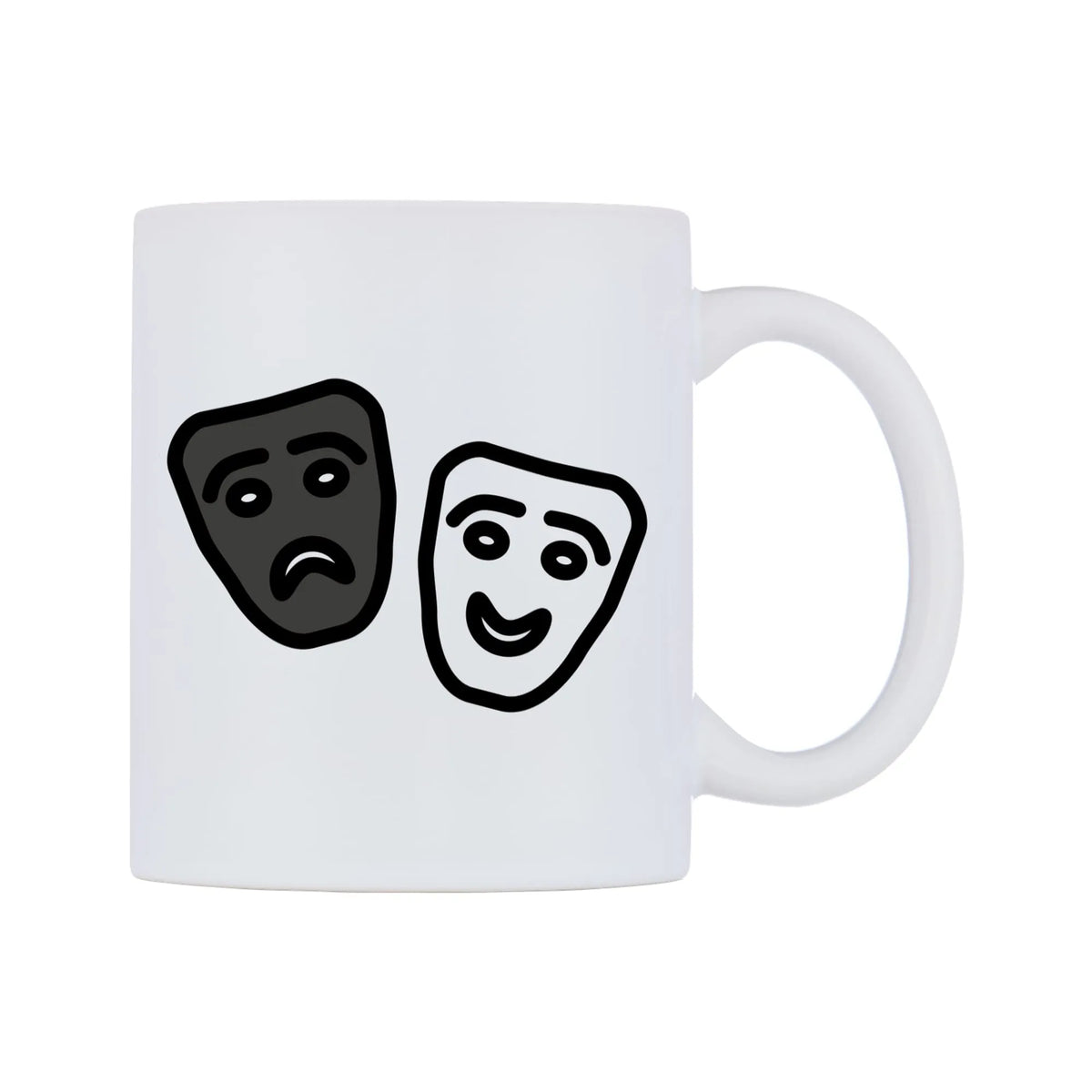 Performing Arts Emoji Mug — mug, left side, on a white background