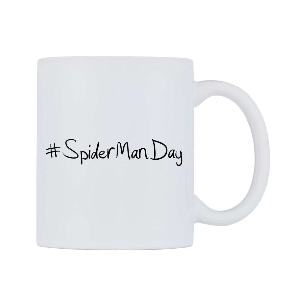 SpiderManDay Mug — mug, left side, on a white background