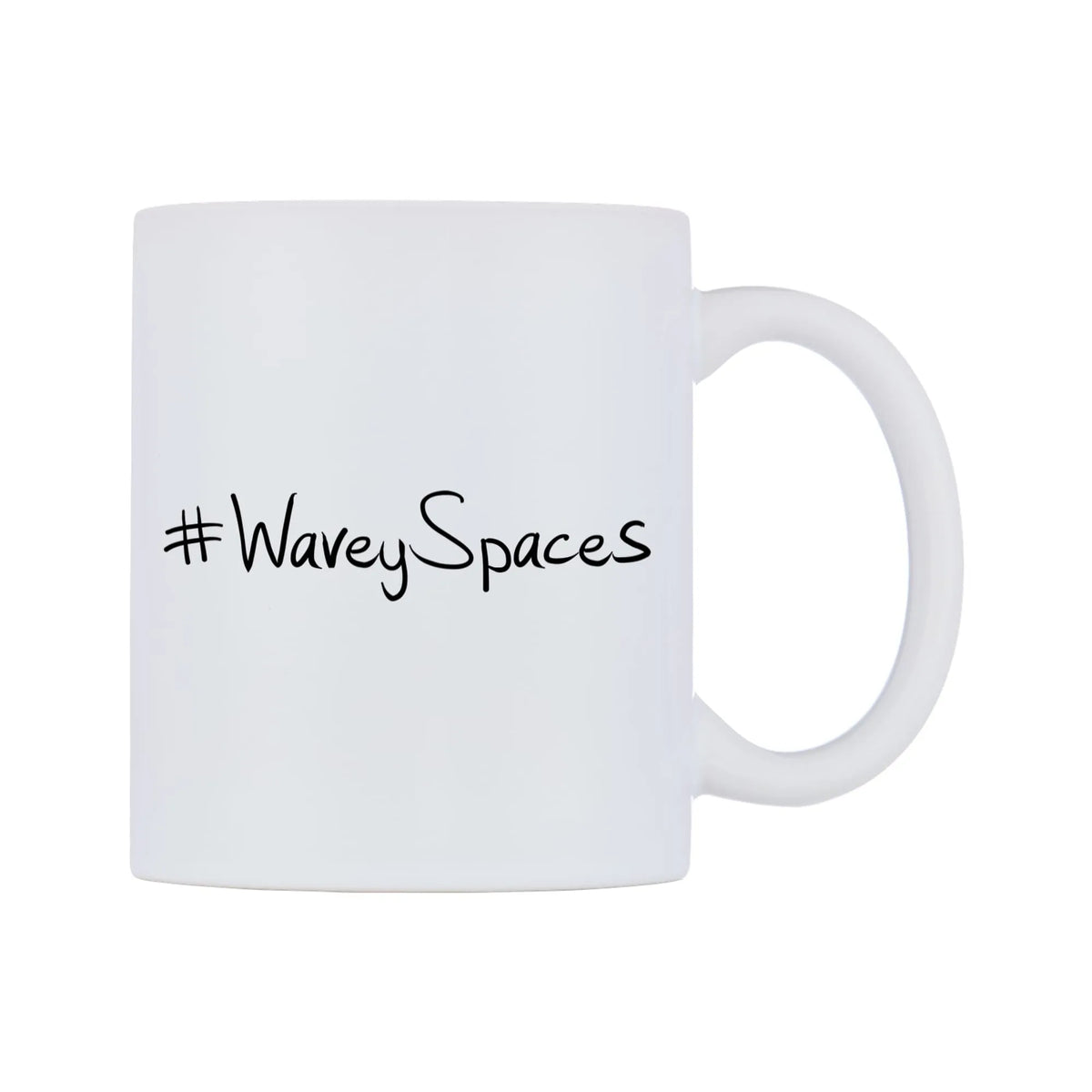 WaveySpaces Mug — mug, left side, on a white background