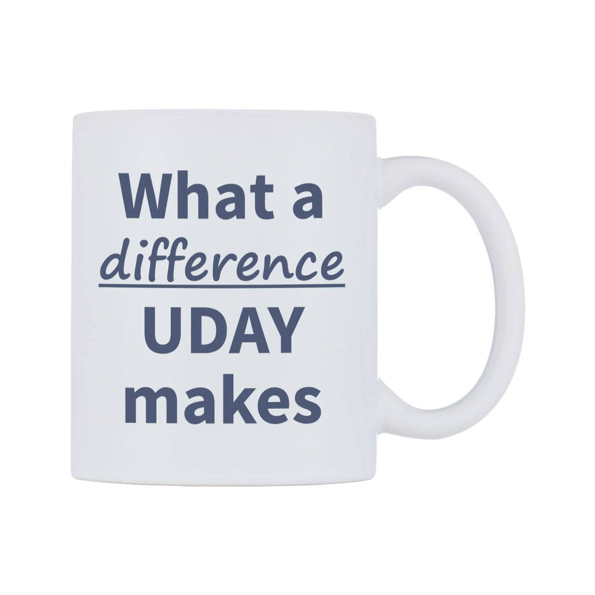 What a difference UDAY makes Mug — mug, left side, on a white background