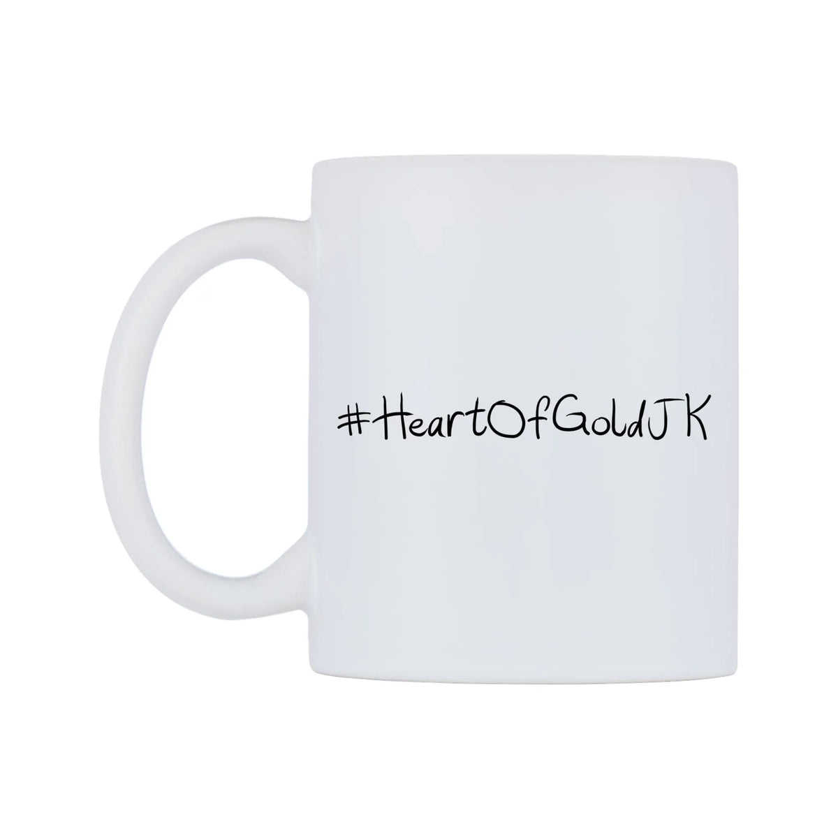HeartOfGoldJK Mug — mug, right side, on a white background