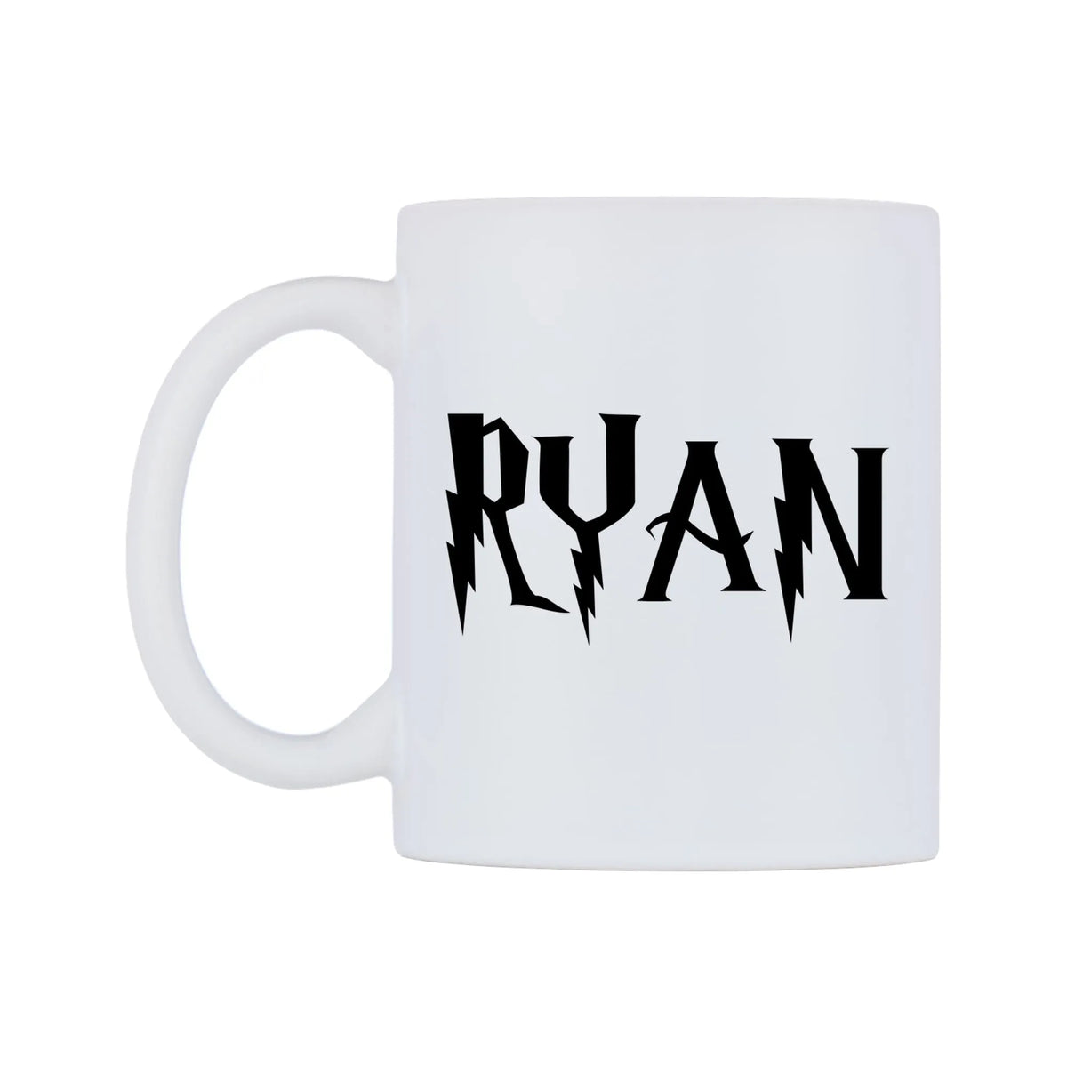 Ryan - Wizard Themed Mug — white 11oz gloss mug, right side, on a white background