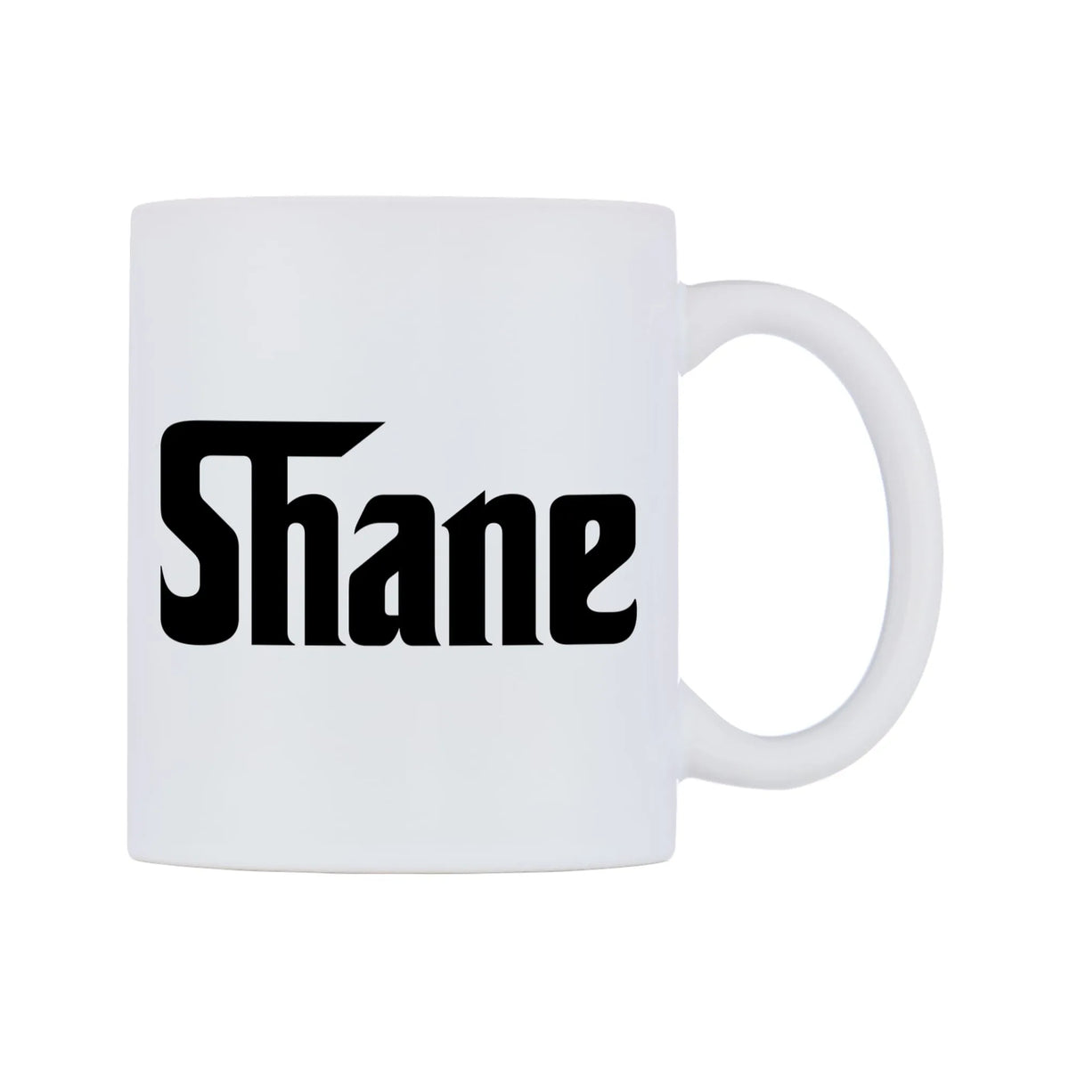 Shane - Godfather Themed Mug — white 11oz gloss mug, left side, on a white background