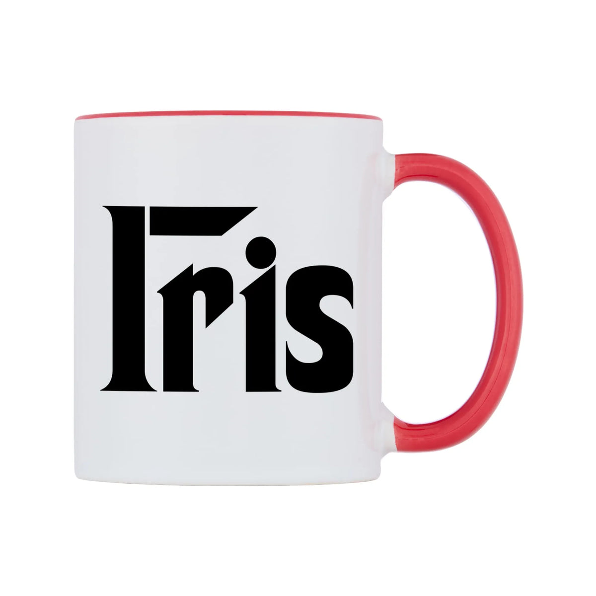 Iris - Godfather Themed Mug — white 11oz gloss mug with a red inside and handle, left side, on a white background