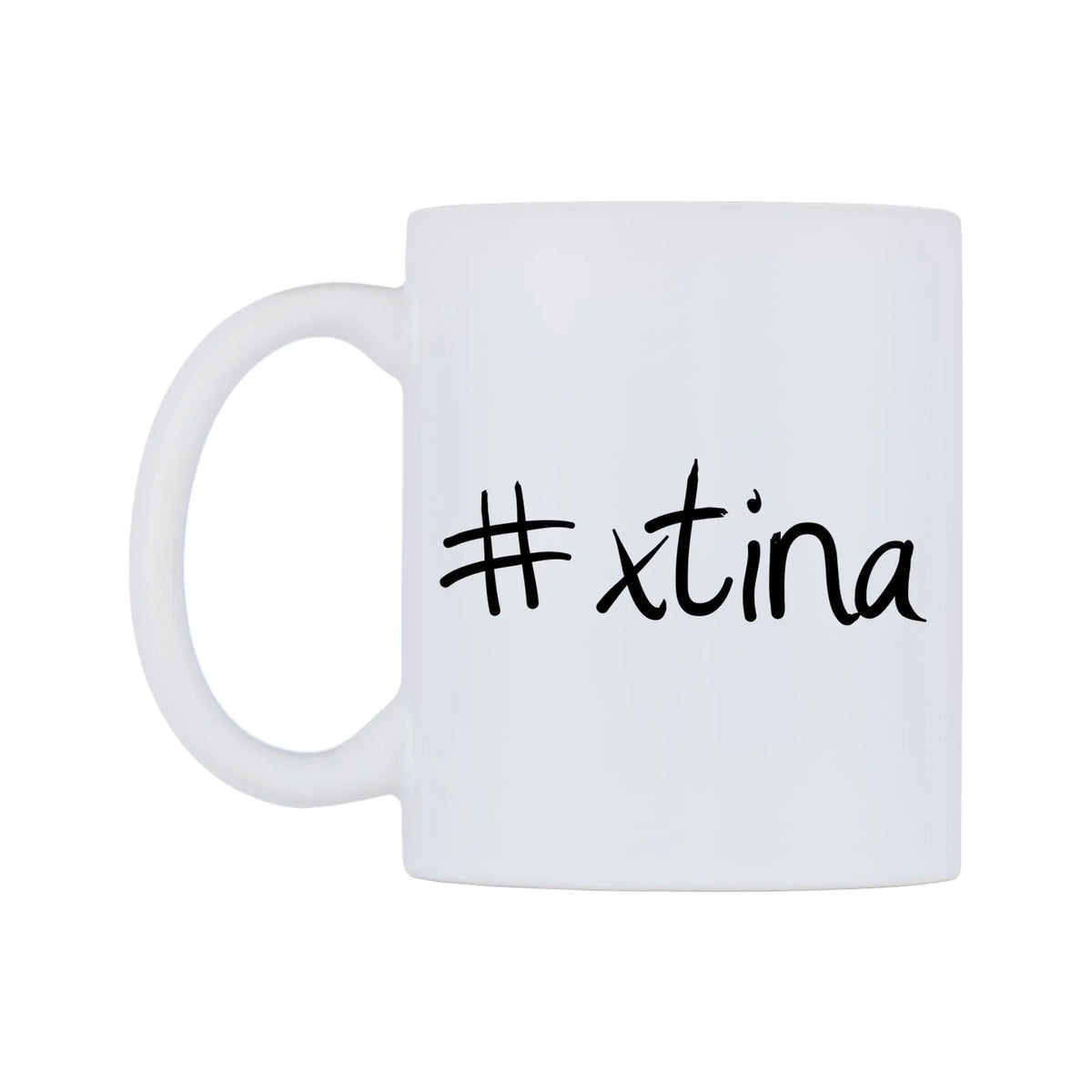 xtina Mug — mug, right side, on a white background