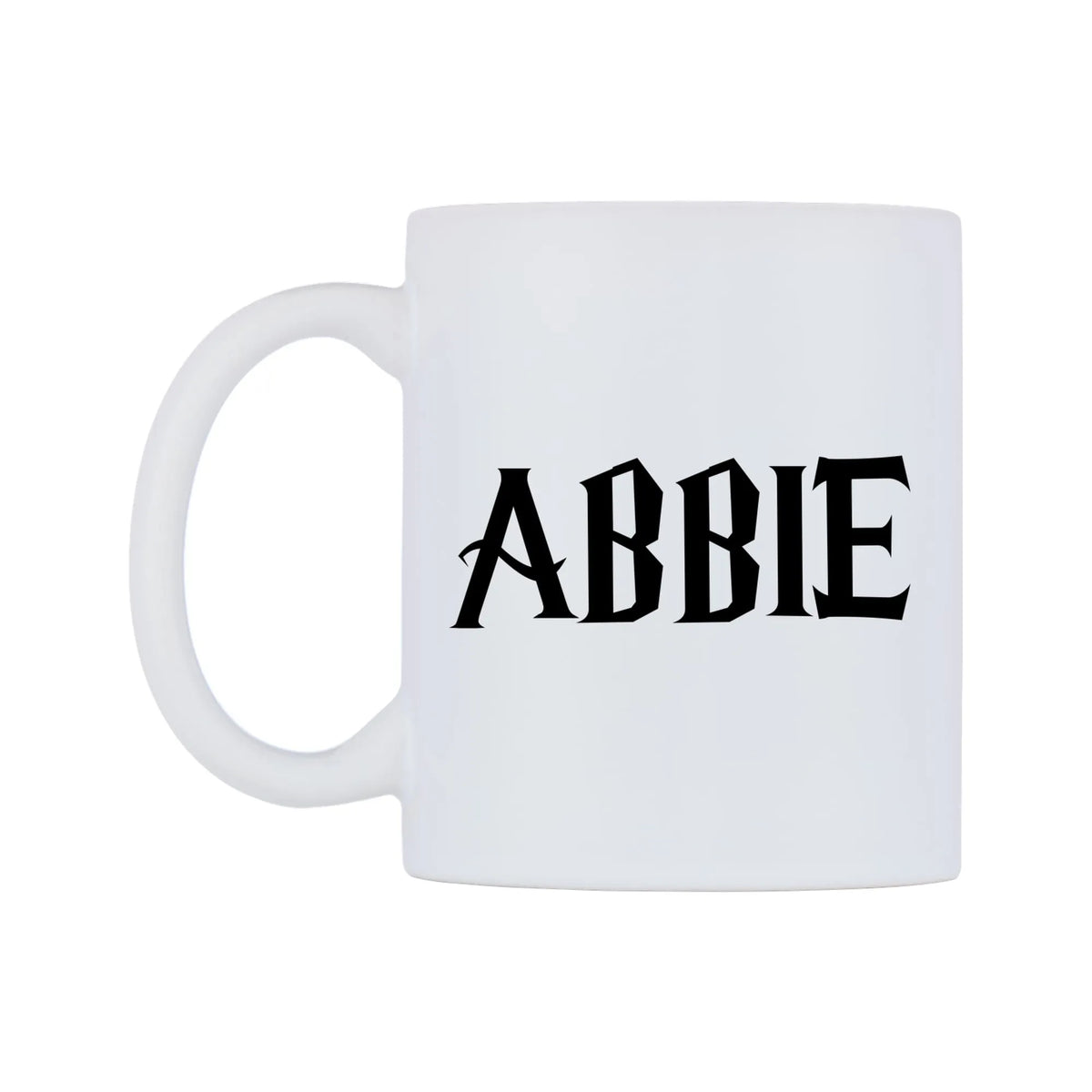 Abbie - Wizard Themed Mug — white 11oz gloss mug, right side, on a white background