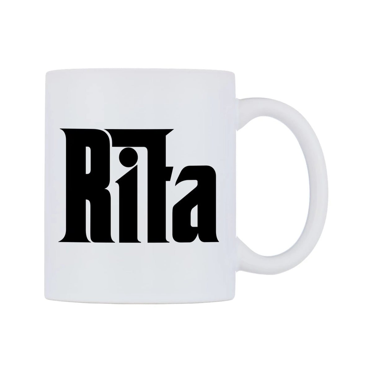 Rita - Godfather Themed Mug — white 11oz gloss mug, left side, on a white background