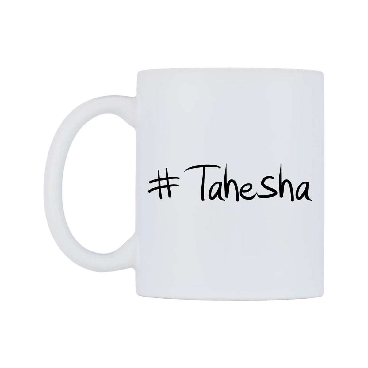 Tahesha Mug — mug, right side, on a white background