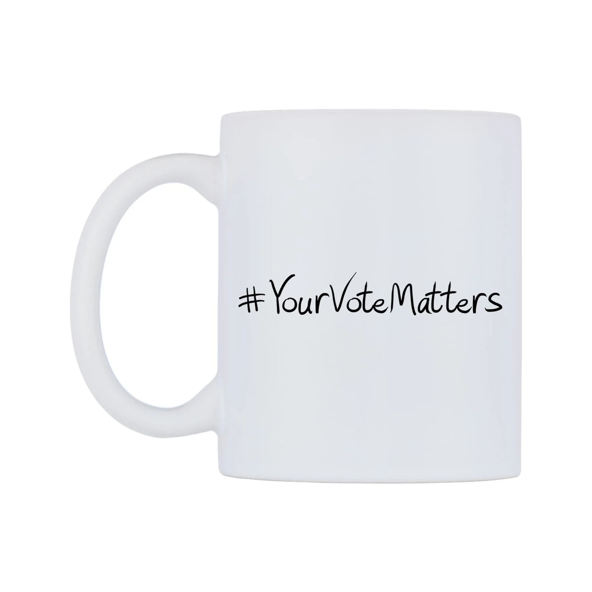 YourVoteMatters Mug — mug, right side, on a white background