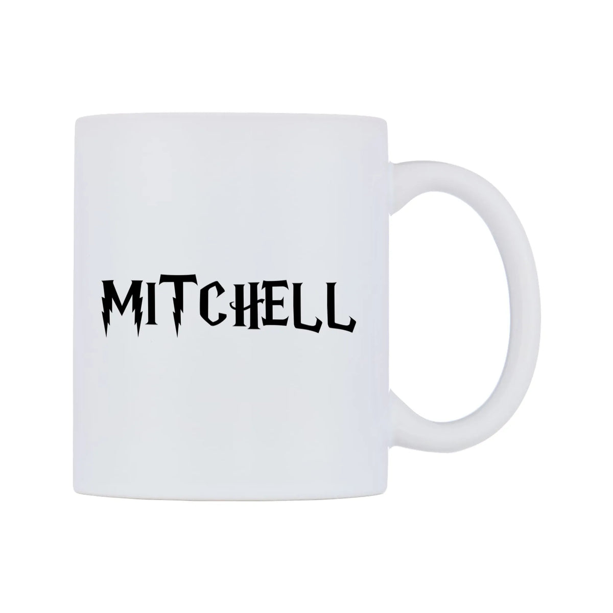 Mitchell - Wizard Themed Mug — mug, left side, on a white background