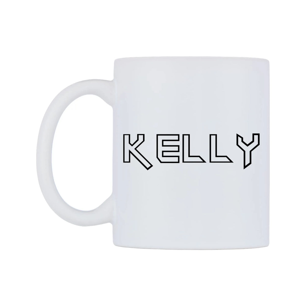 Kelly - Iron Maiden Themed Mug — white 11oz gloss mug, right side, on a white background