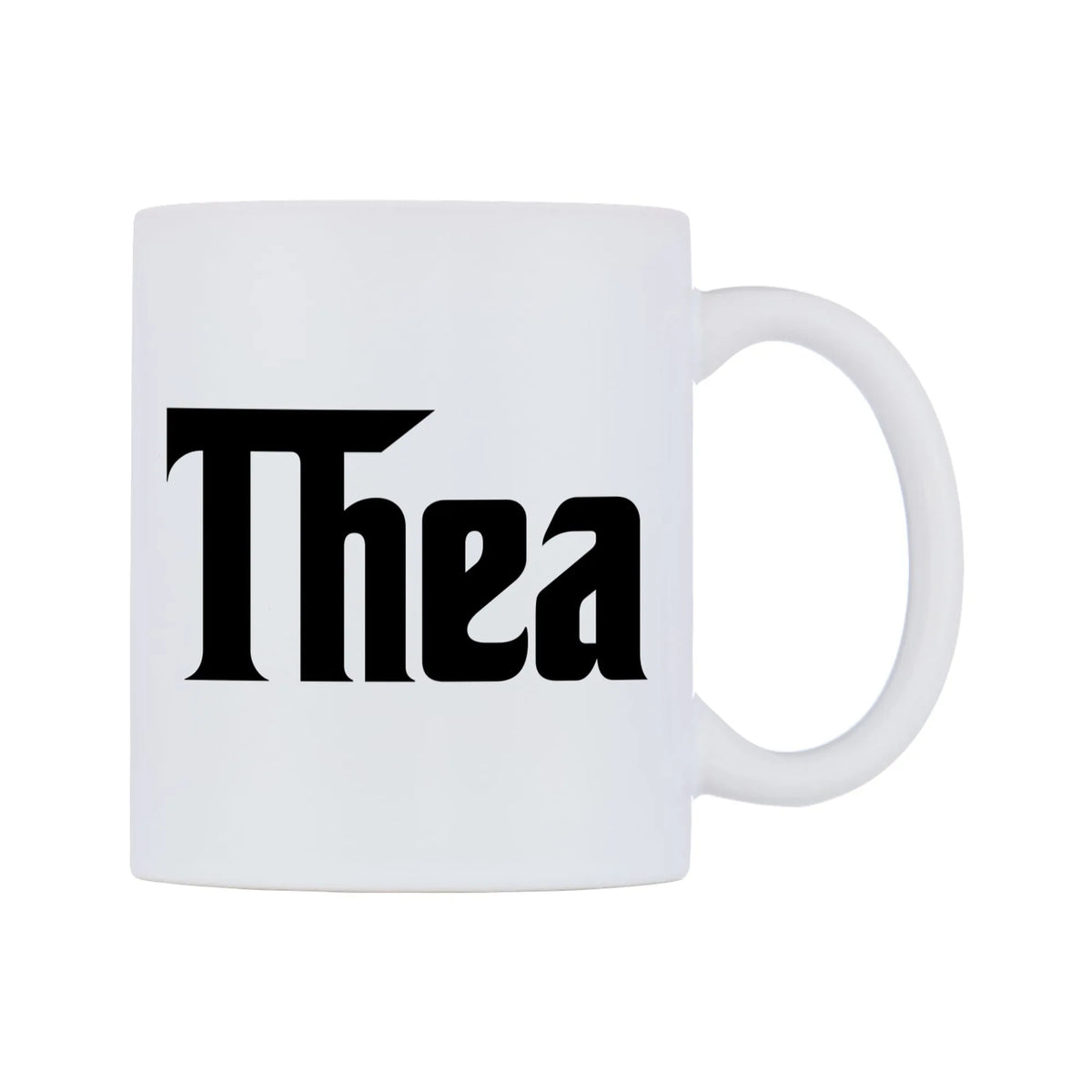 Thea - Godfather Themed Mug — white 11oz gloss mug, left side, on a white background