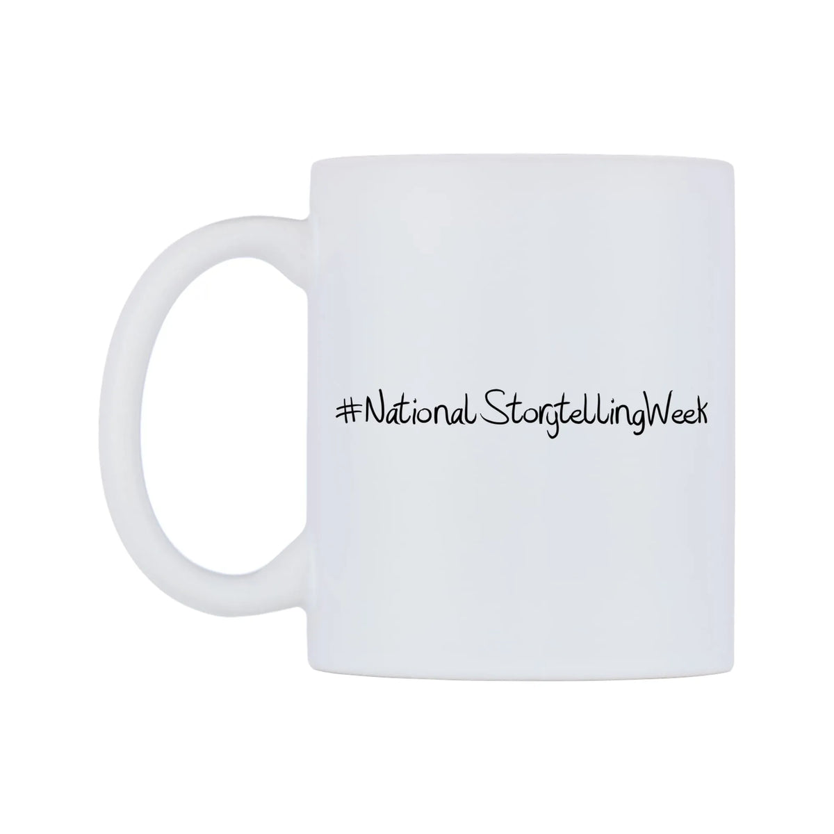 NationalStorytellingWeek Mug — mug, right side, on a white background