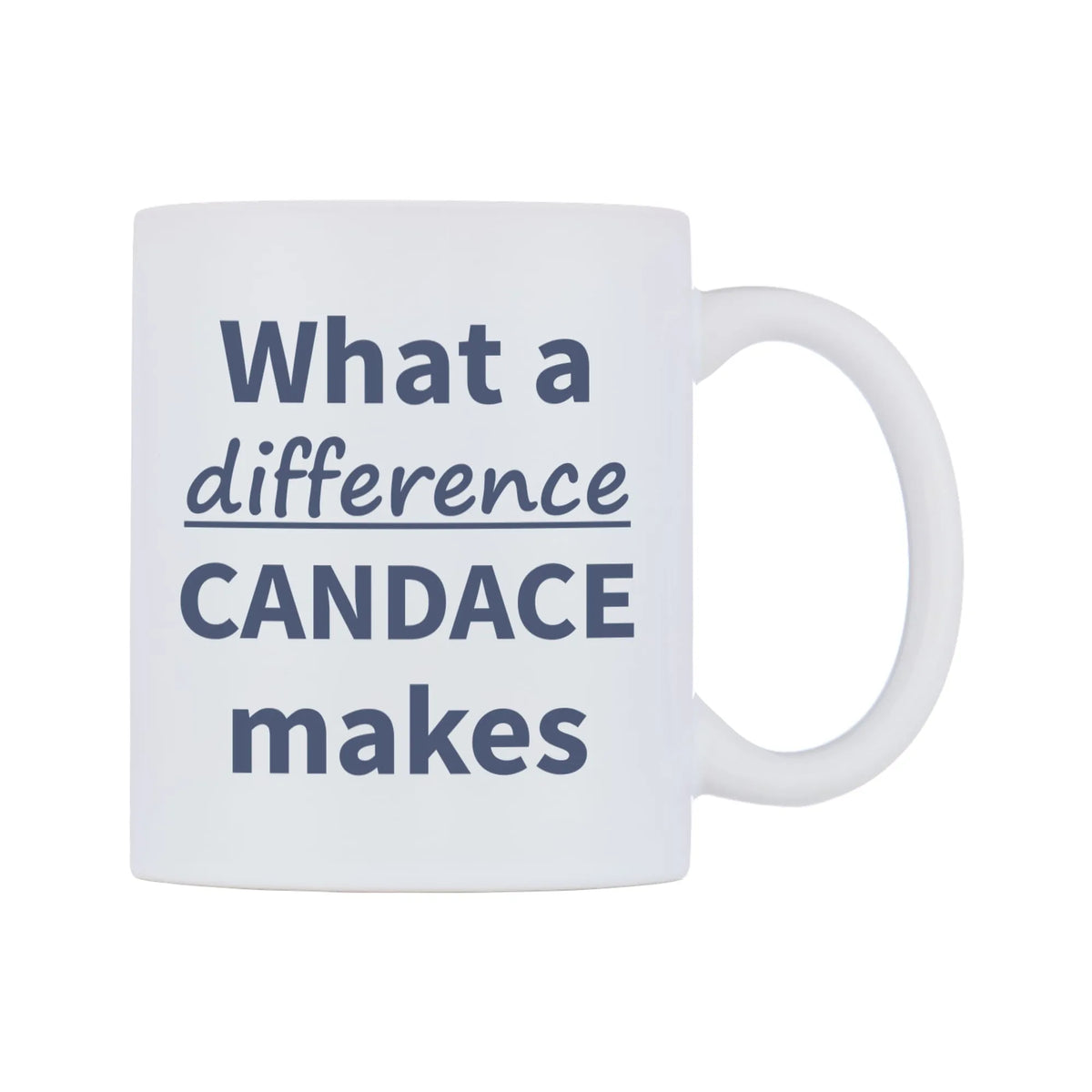 What a difference CANDACE makes Mug — mug, left side, on a white background