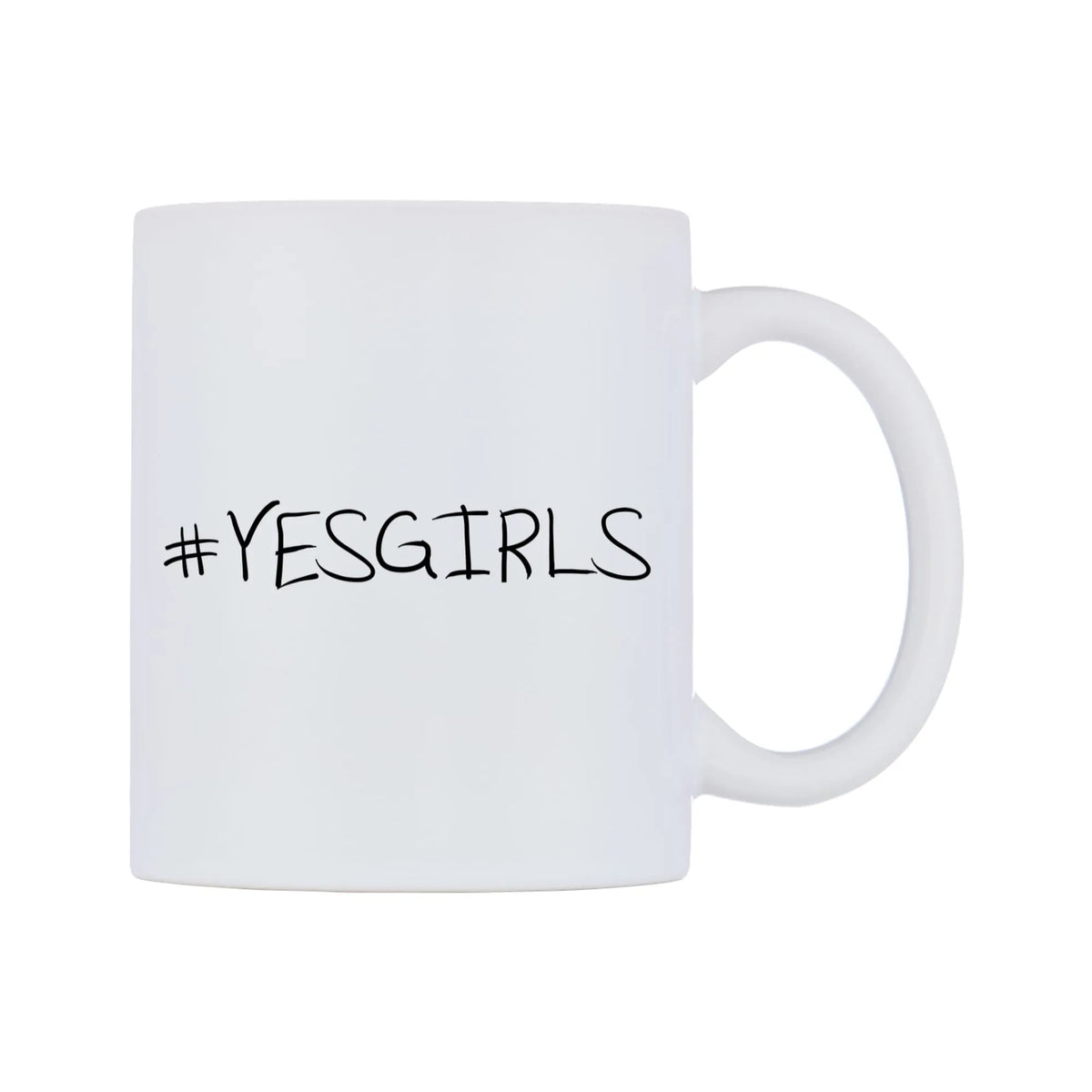 YESGIRLS Mug — mug, left side, on a white background