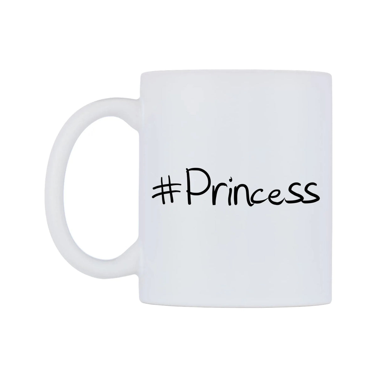 Princess Mug — white 11oz gloss mug, right side, on a white background