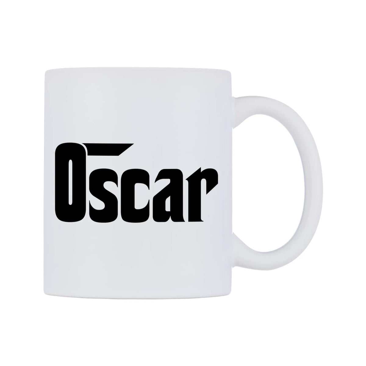 Oscar - Godfather Themed Mug — white 11oz gloss mug, left side, on a white background