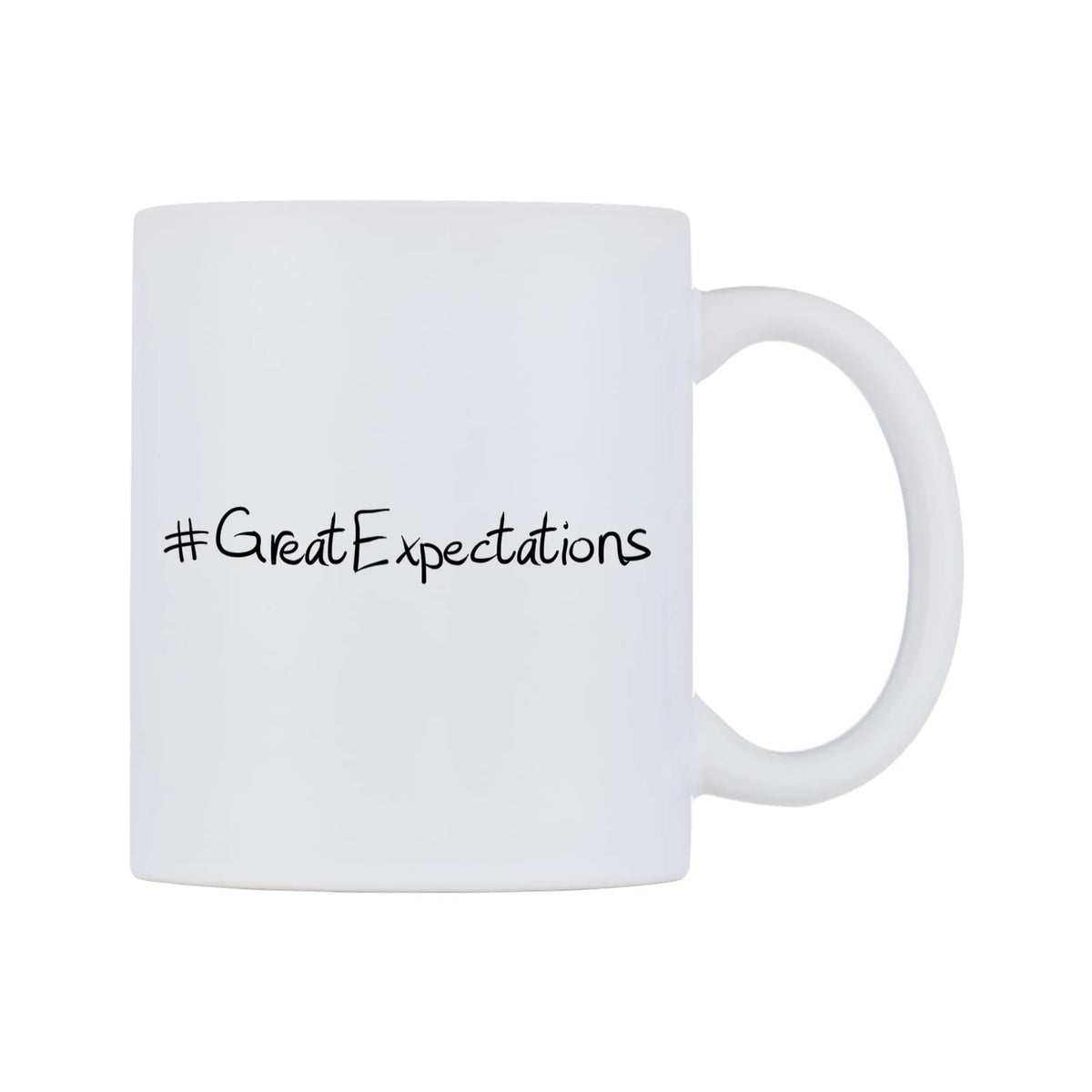 GreatExpectations Mug — mug, left side, on a white background
