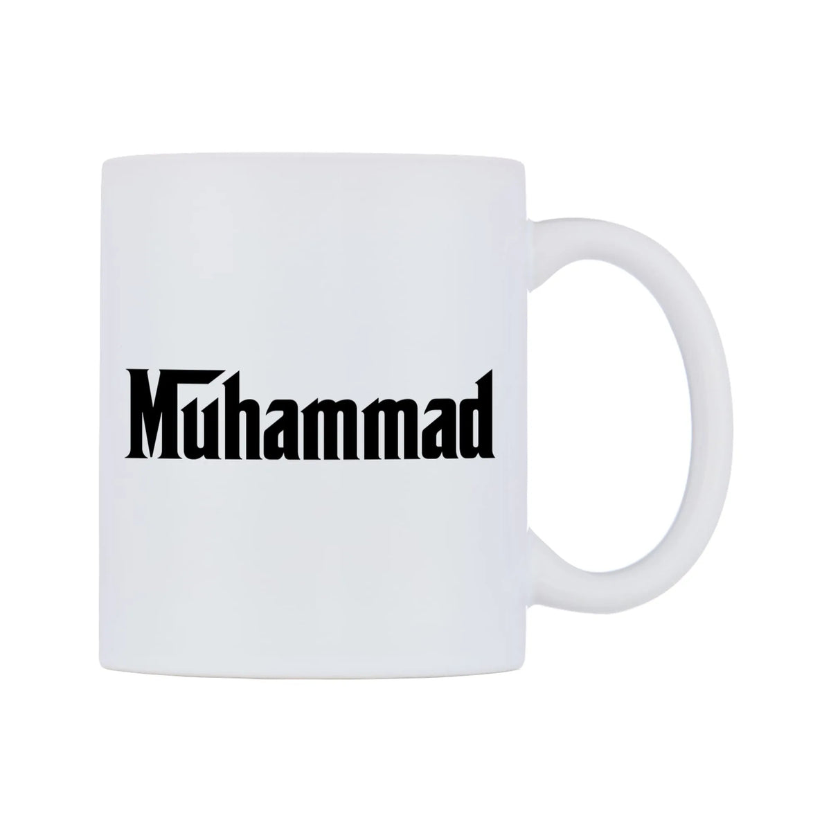 Muhammad - Godfather Themed Mug — white 11oz gloss mug, left side, on a white background