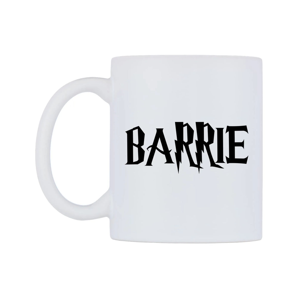 Barrie - Wizard Themed Mug — white 11oz gloss mug, right side, on a white background