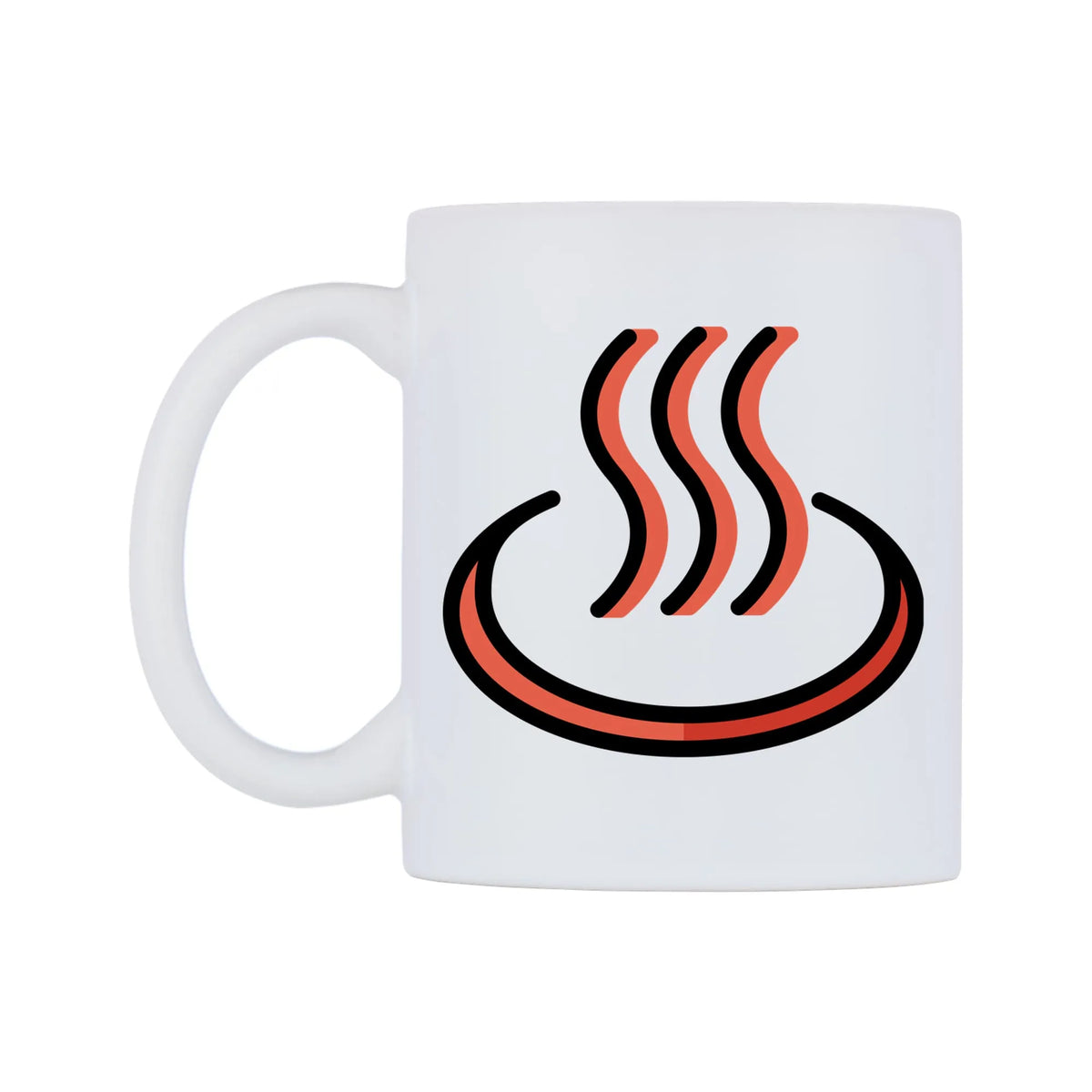 Hot Springs Emoji Mug — mug, right side, on a white background