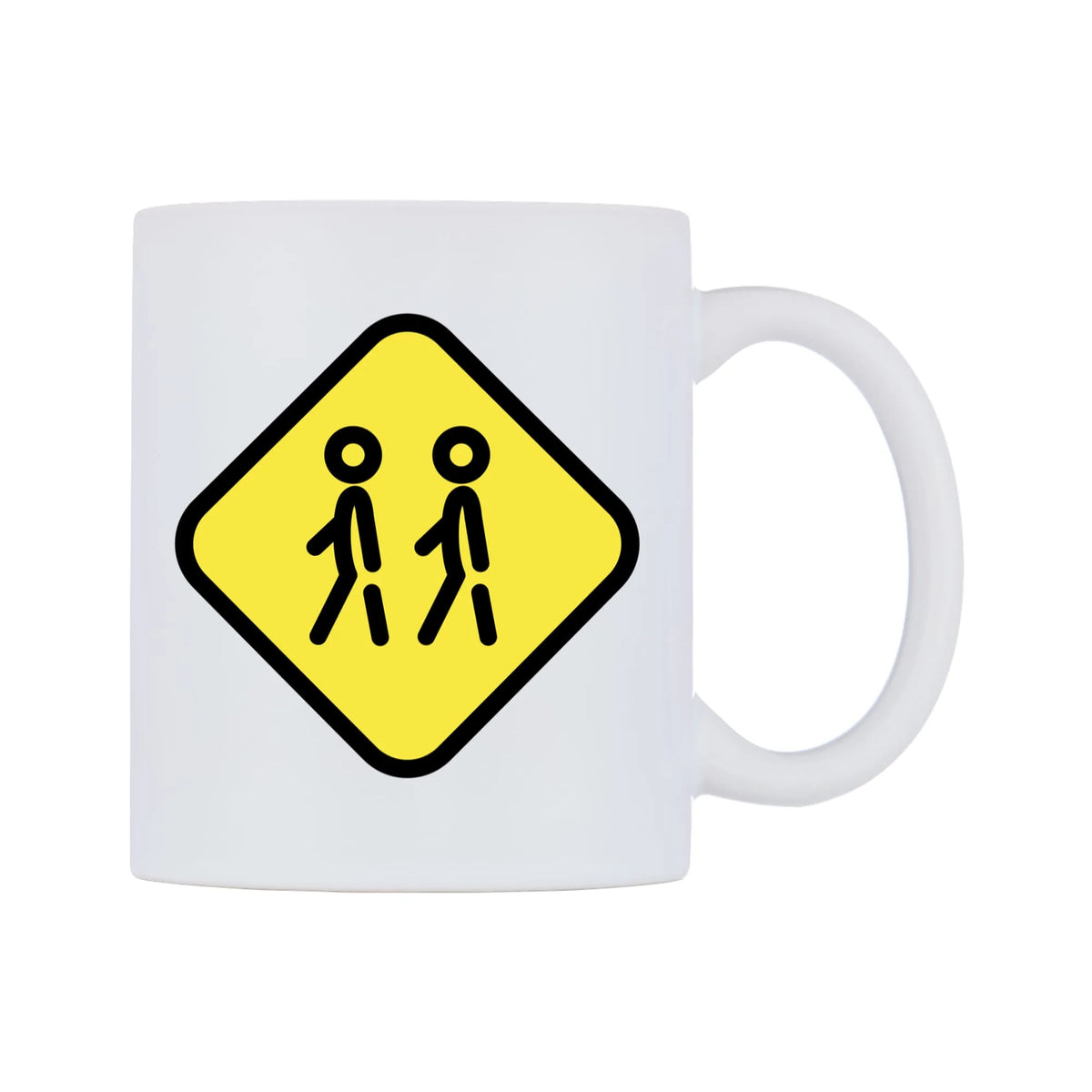 Children Crossing Emoji Mug — mug, left side, on a white background