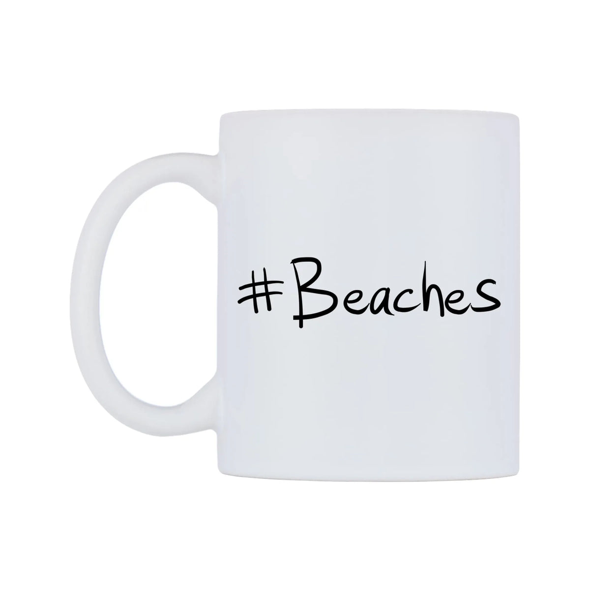 Beaches Mug — mug, right side, on a white background