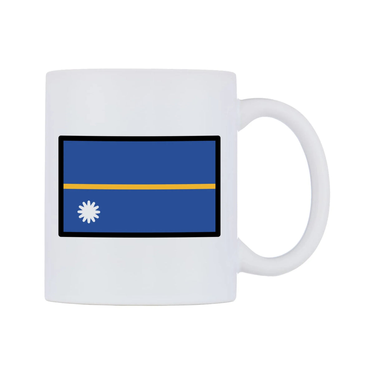 Nauru Flag Emoji Mug — mug, left side, on a white background