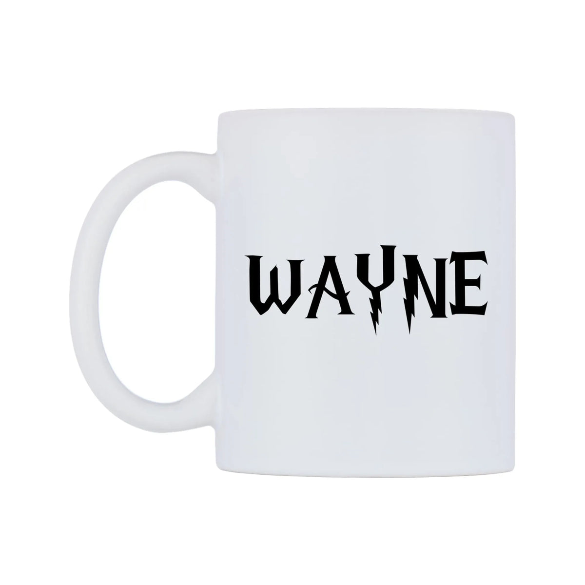 Wayne - Wizard Themed Mug — mug, right side, on a white background