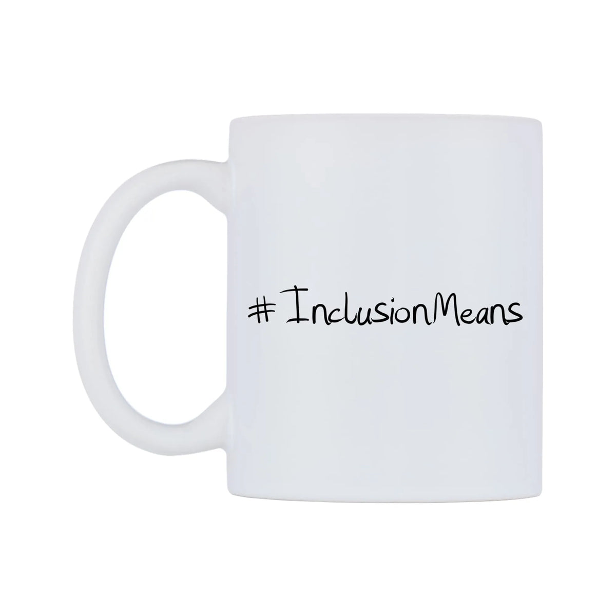 InclusionMeans Mug — mug, right side, on a white background