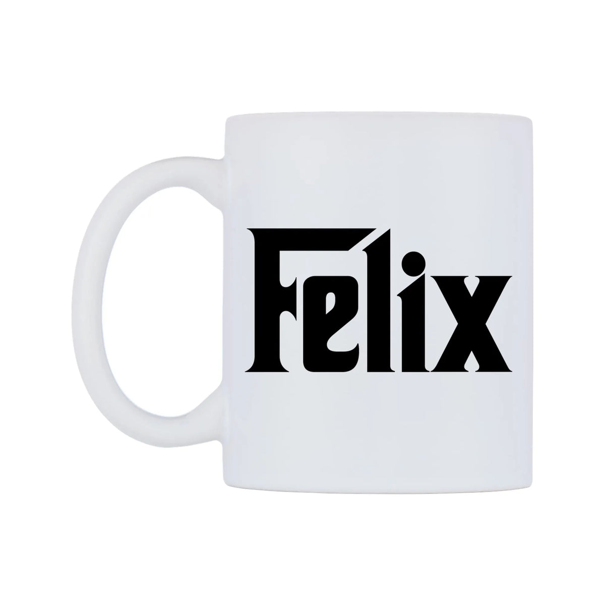 Felix - Godfather Themed Mug — white 11oz gloss mug, right side, on a white background