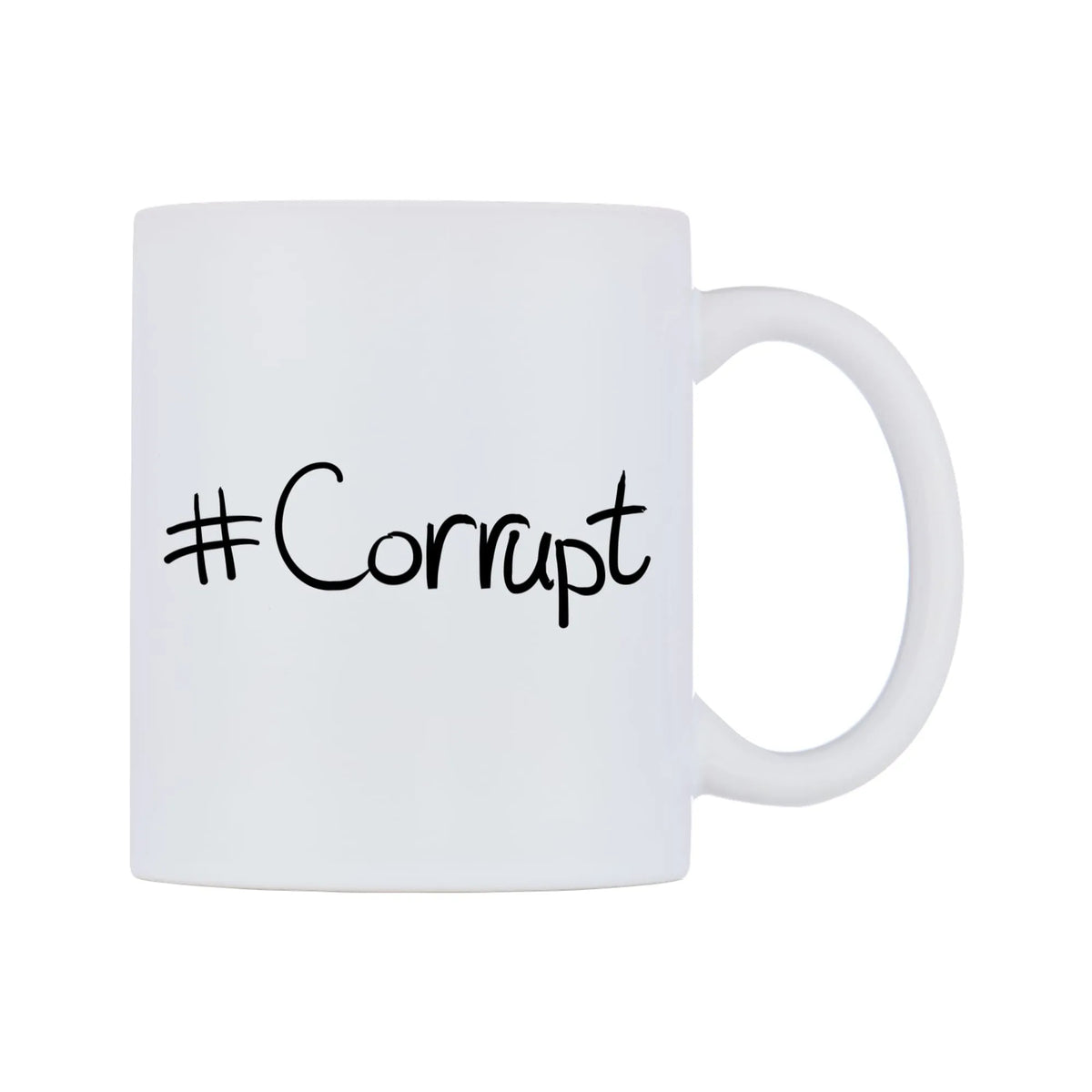 Corrupt Mug — mug, left side, on a white background