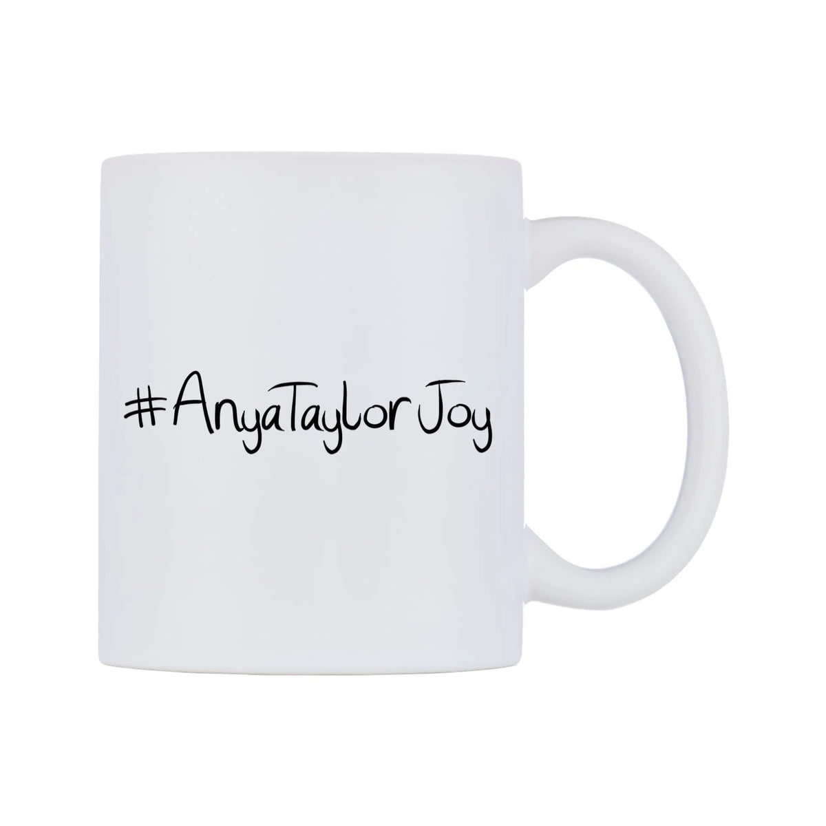 AnyaTaylorJoy Mug — mug, left side, on a white background