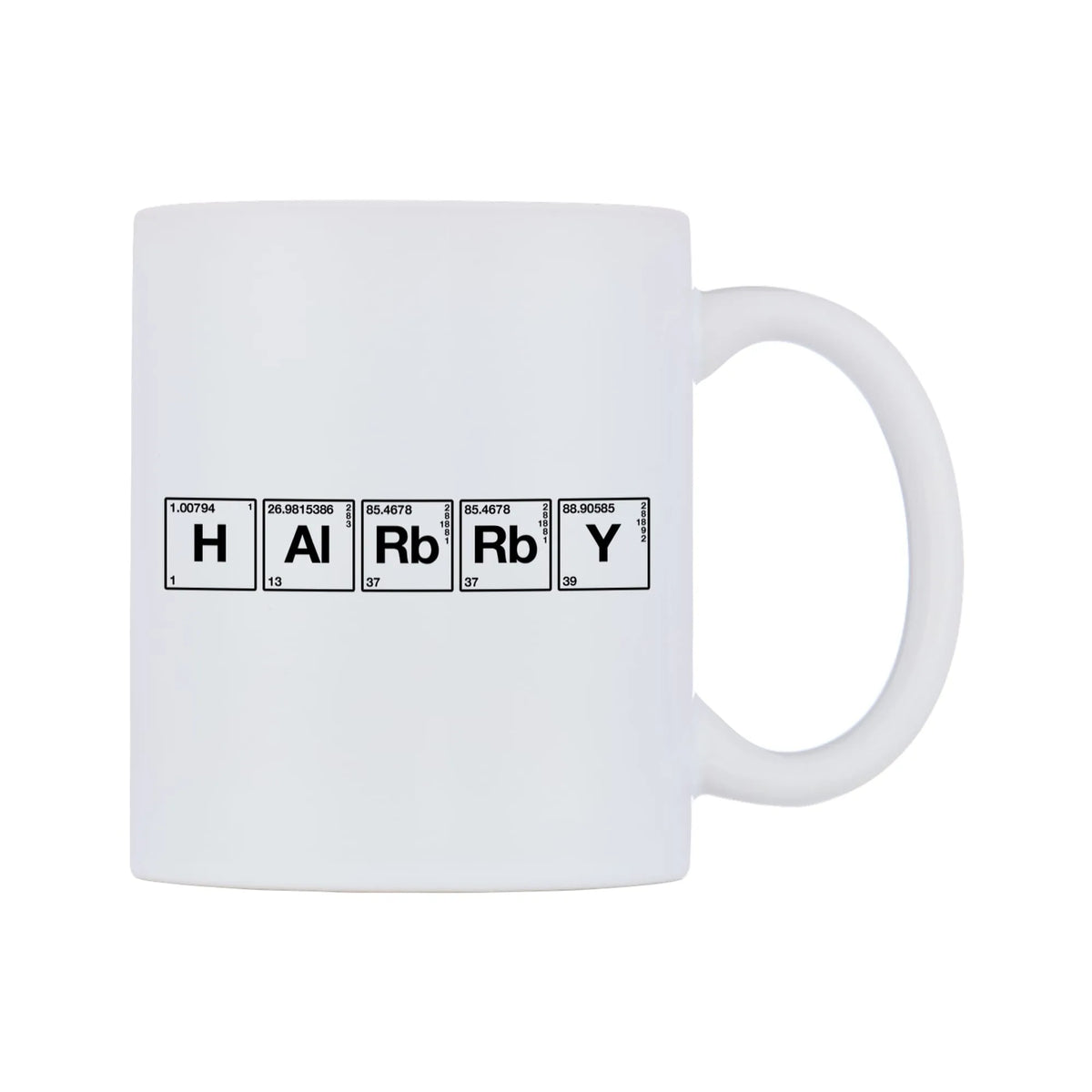 Harry - Chemistry Themed Mug — mug, left side, on a white background