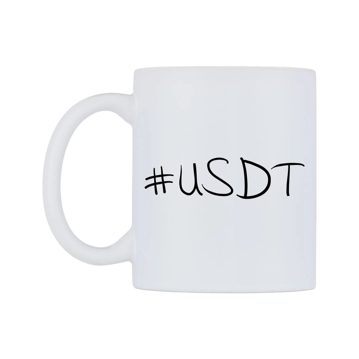 USDT Mug — mug, right side, on a white background