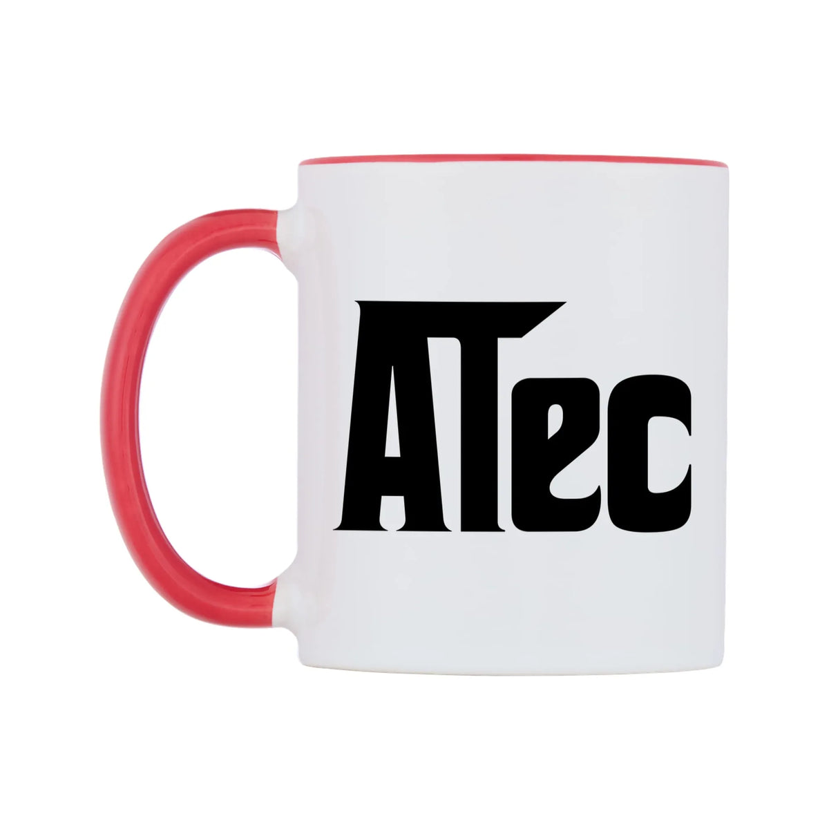 Alec - Godfather Themed Mug — white 11oz gloss mug with a red inside and handle, right side, on a white background