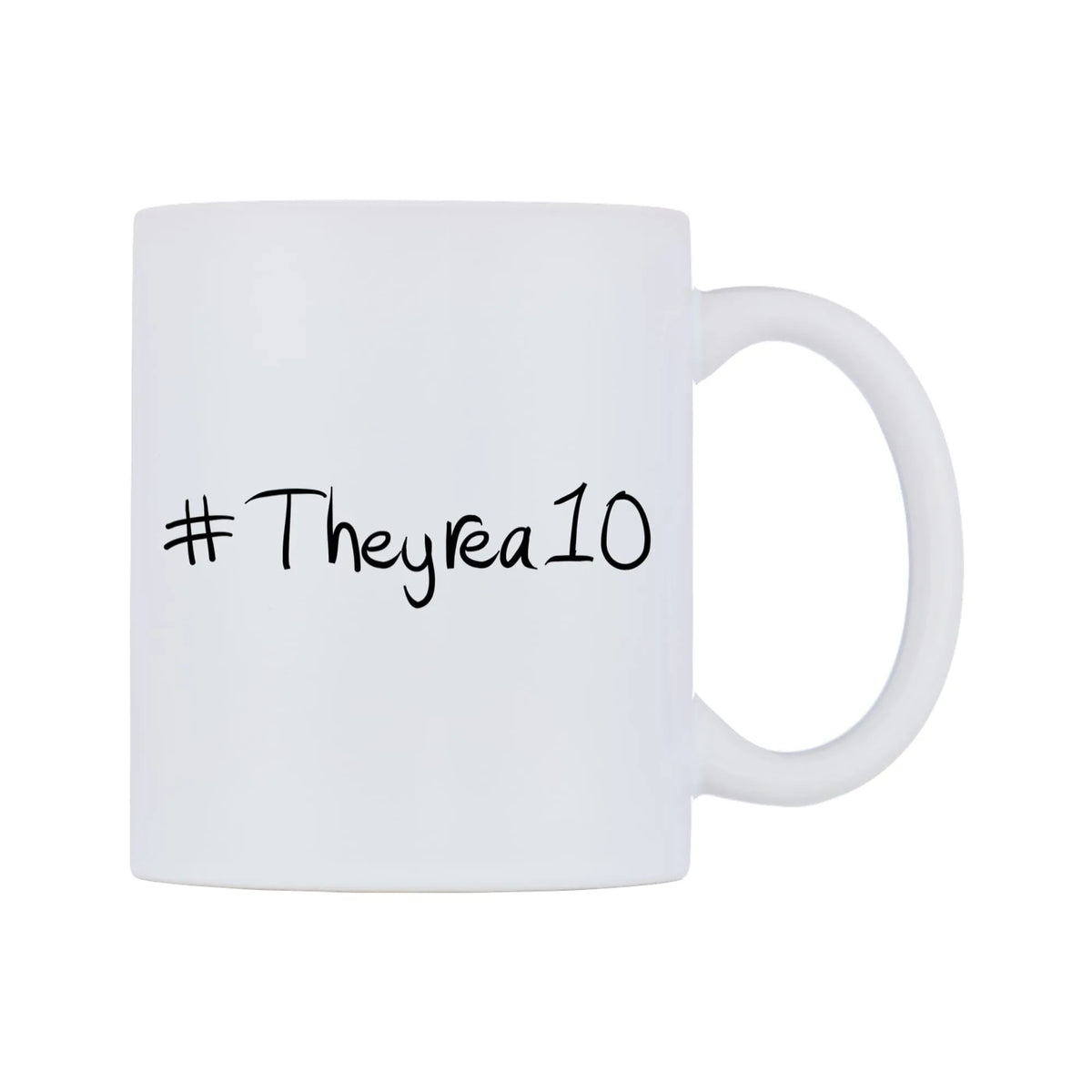 Theyrea10 Mug — mug, left side, on a white background