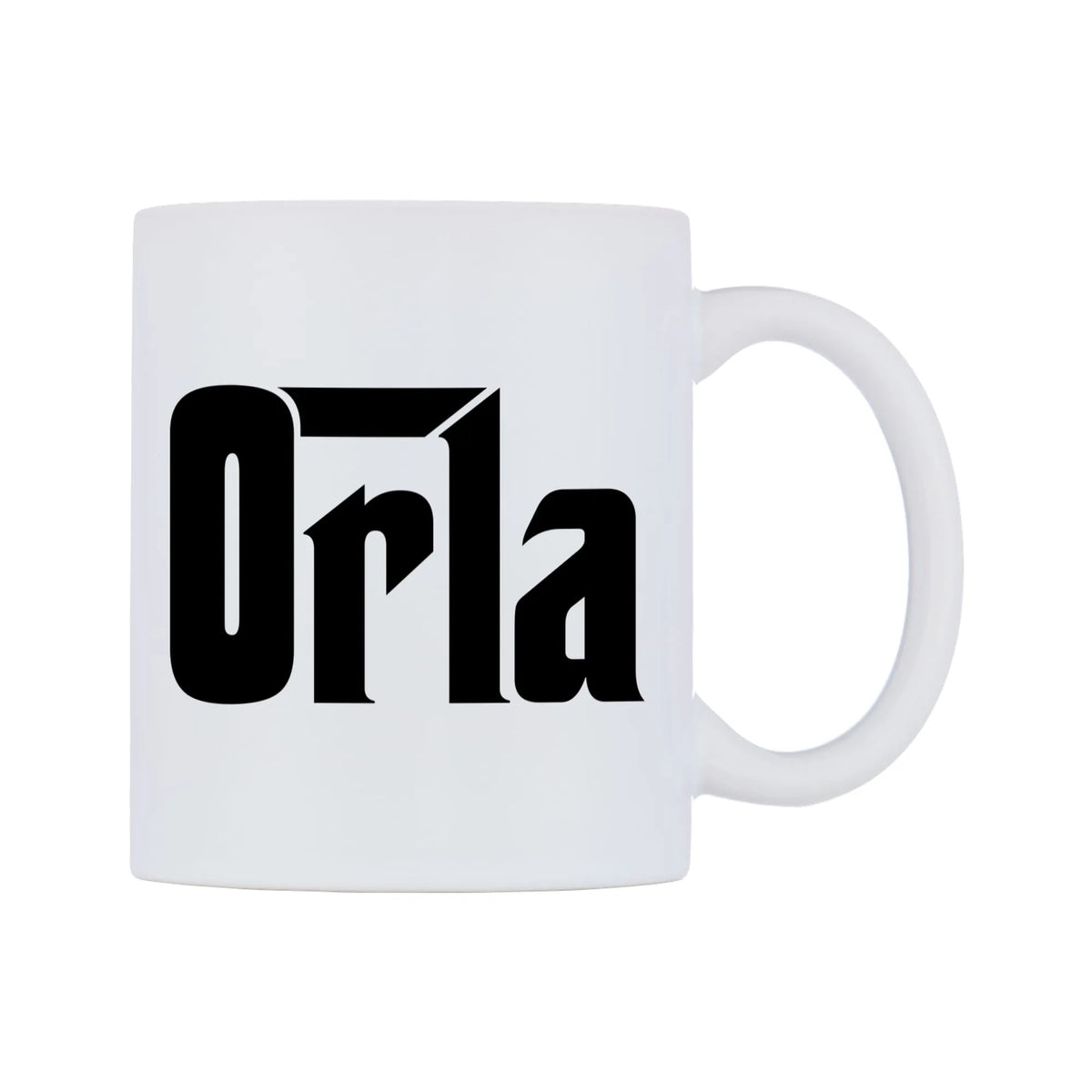 Orla - Godfather Themed Mug — white 11oz gloss mug, left side, on a white background