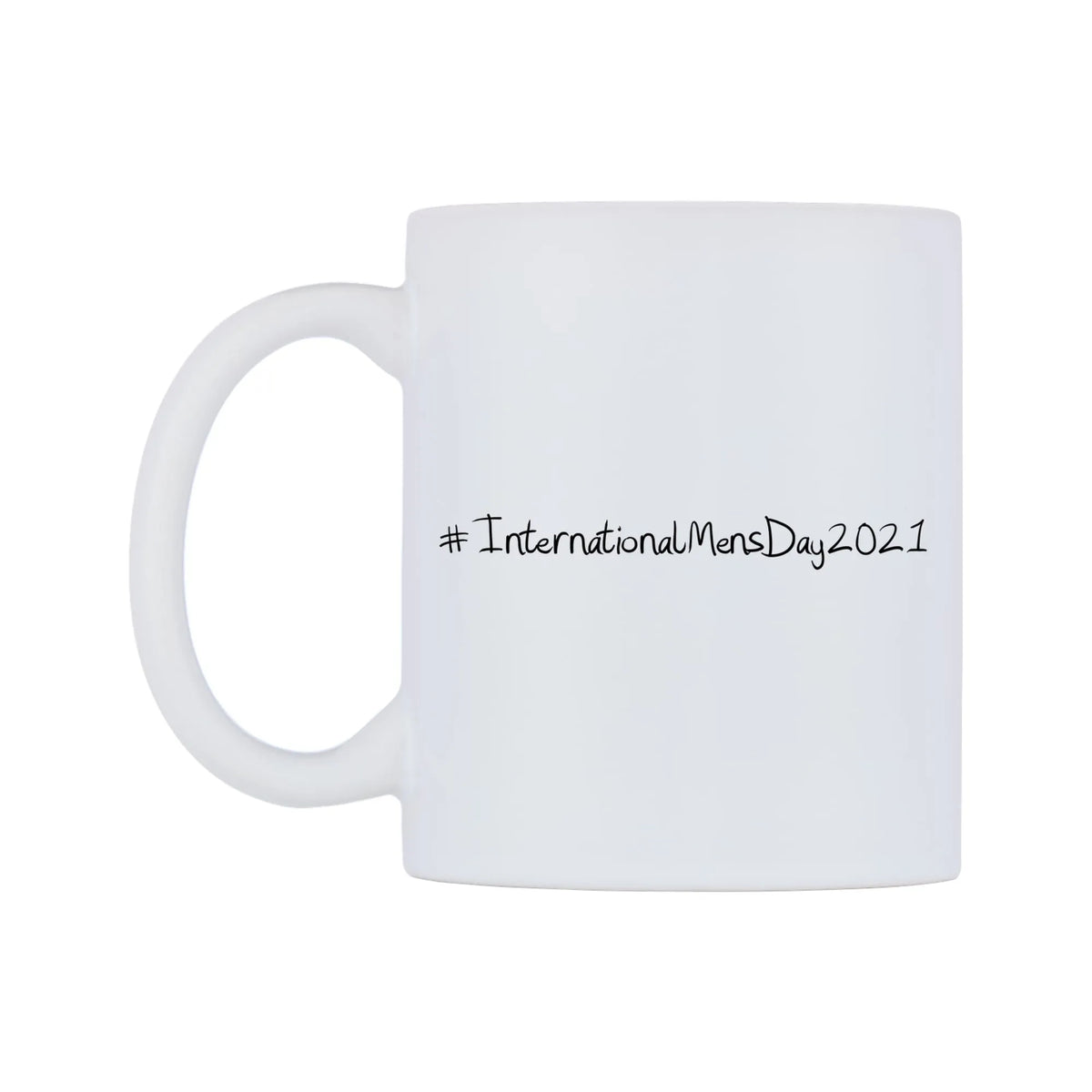 InternationalMensDay2021 Mug — mug, right side, on a white background