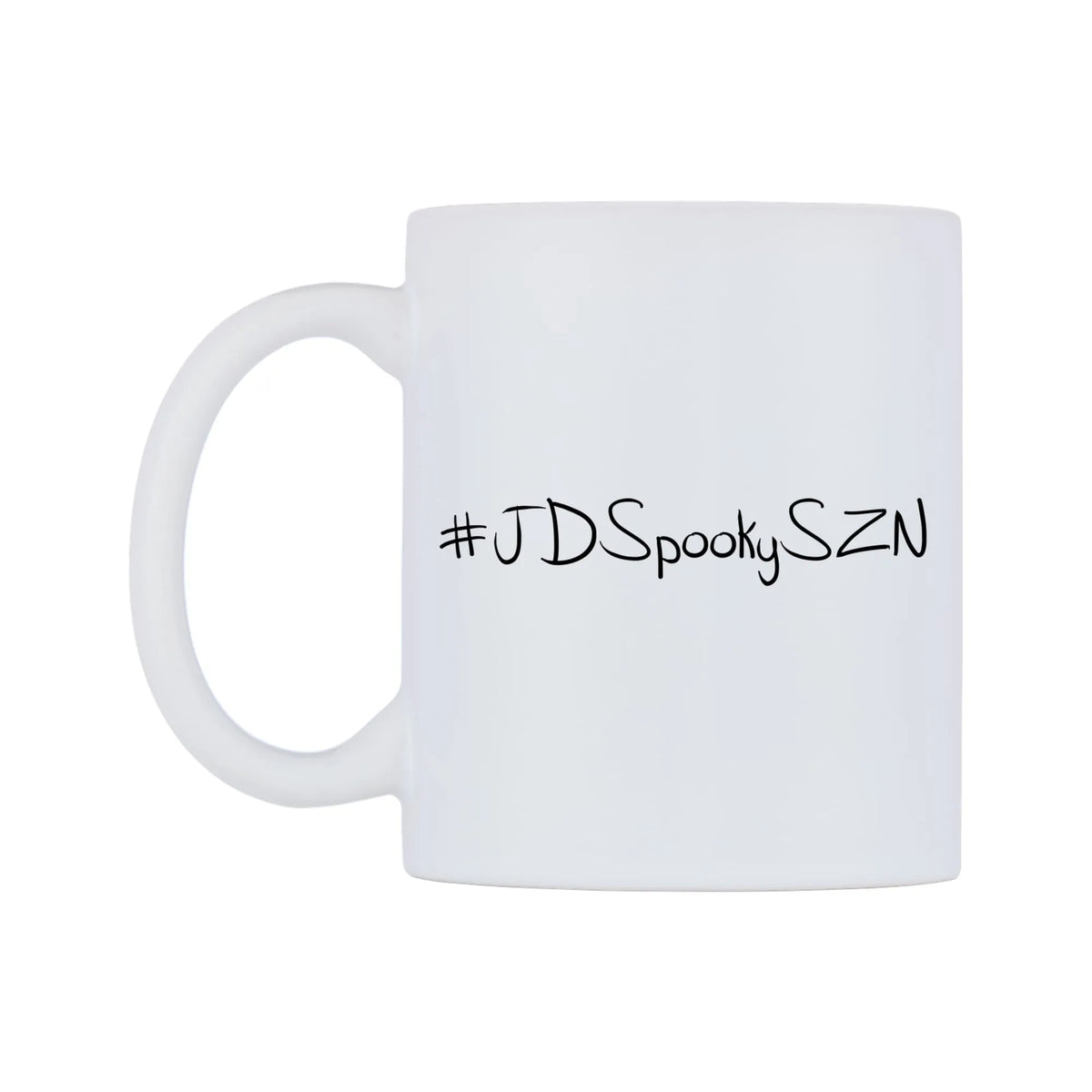 JDSpookySZN Mug — mug, right side, on a white background