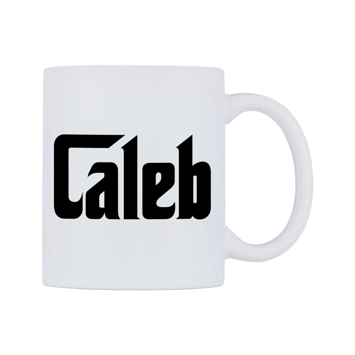 Caleb - Godfather Themed Mug — white 11oz gloss mug, left side, on a white background