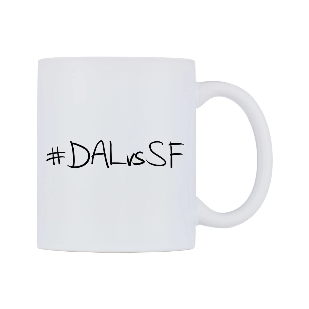 DALvsSF Mug — mug, left side, on a white background