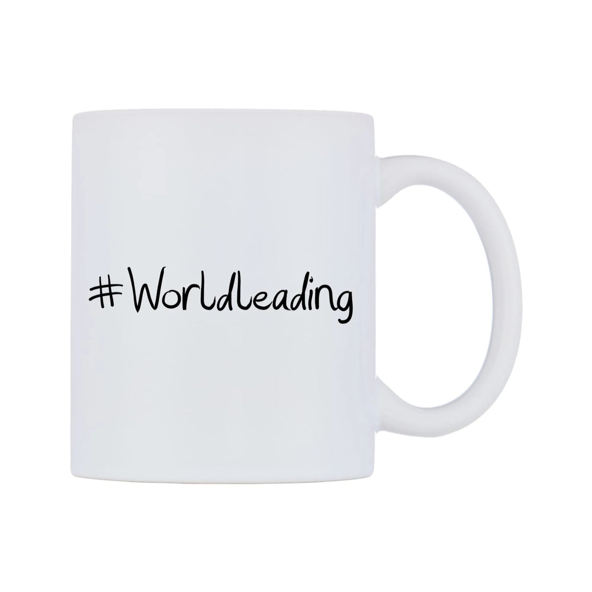 Worldleading Mug — mug, left side, on a white background